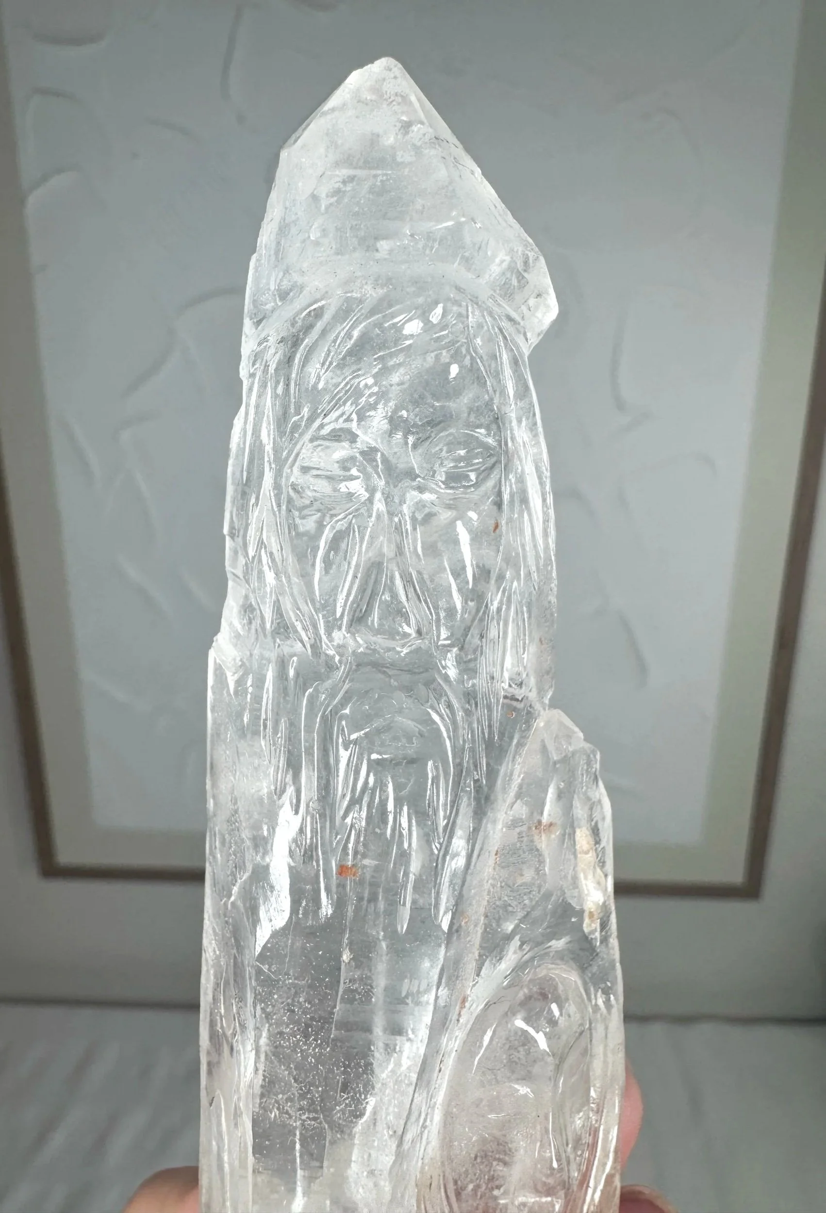 Leandro de Souza Cathedral Quartz Jesus and Mary Wand
