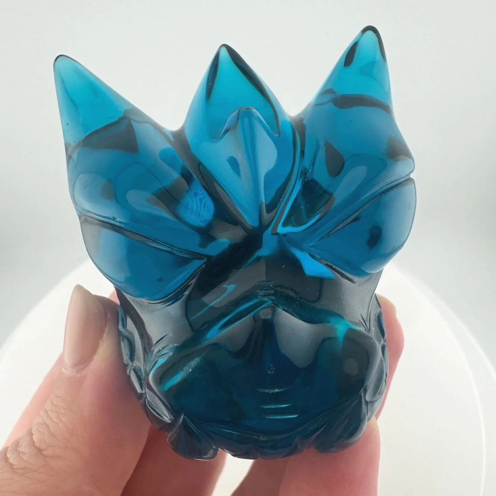 Leandro de Souza Blue Obsidian Dragon Skull