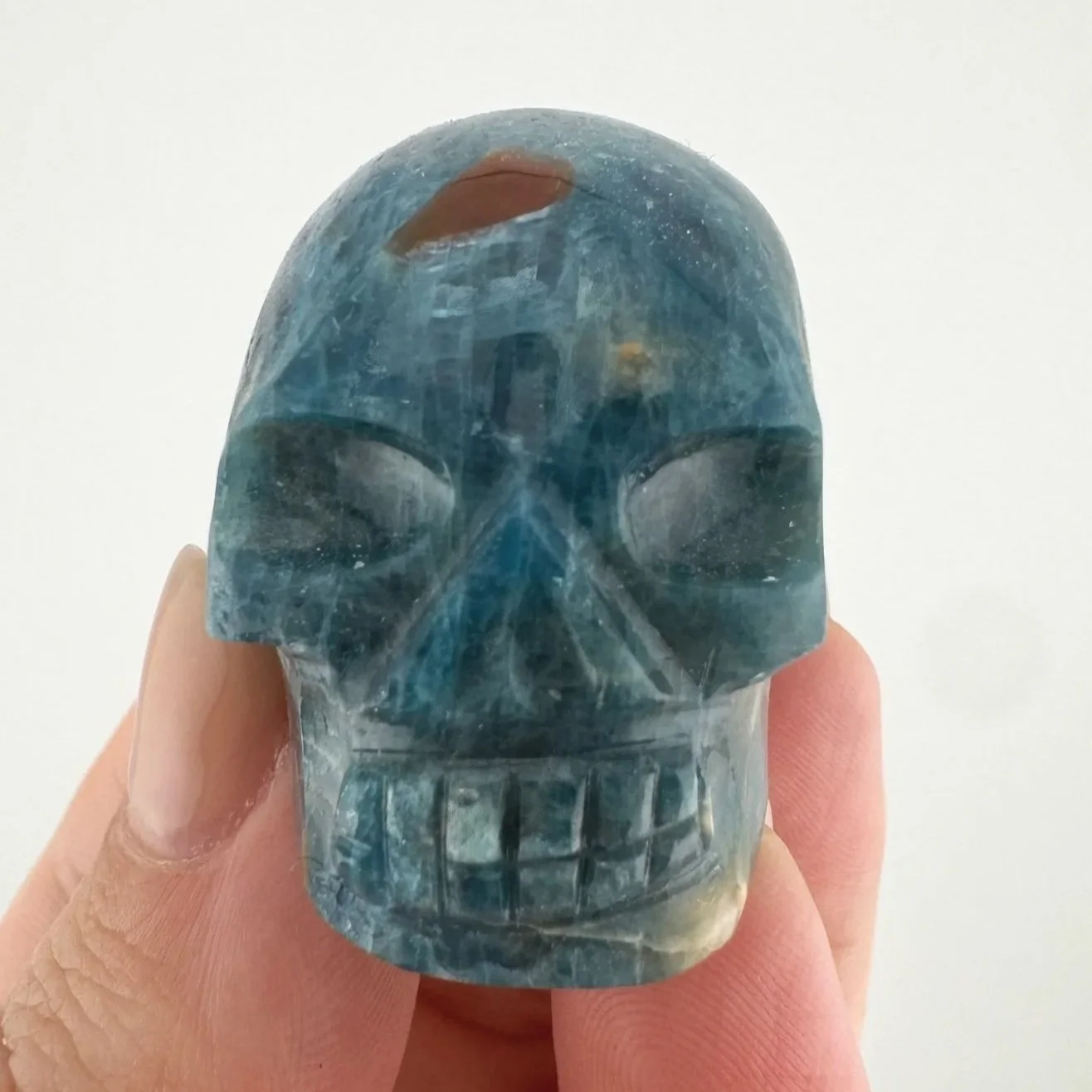 Igor de Souza Blue Apatite Shaman Skull