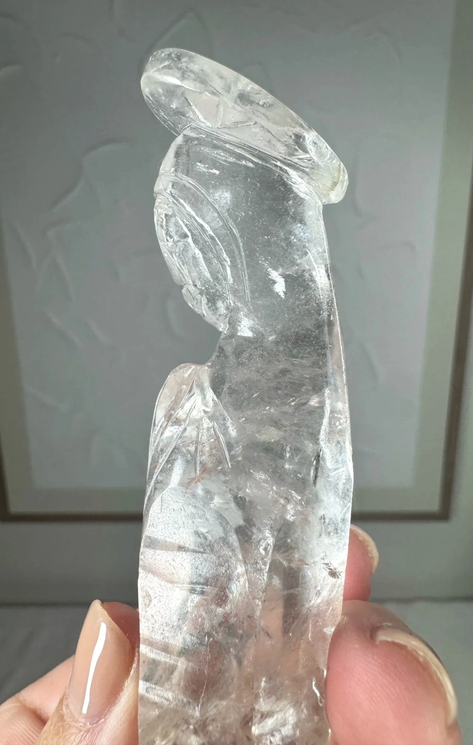 Leandro de Souza Cathedral Quartz Mother Mary Wand
