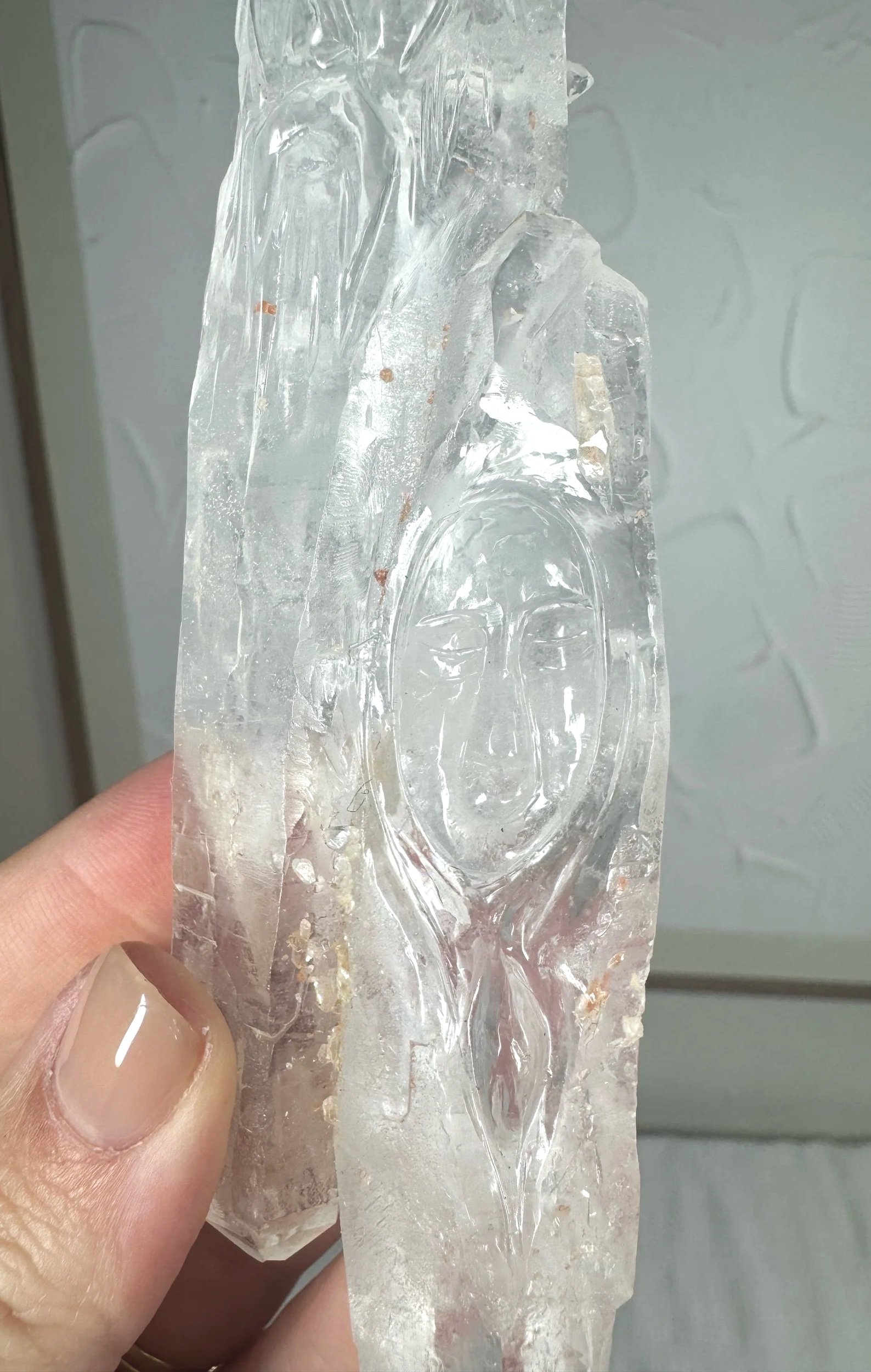 Leandro de Souza Cathedral Quartz Jesus and Mary Wand