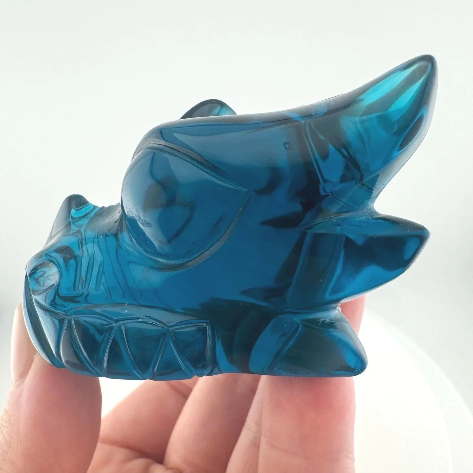 Leandro de Souza Blue Obsidian Dragon Skull
