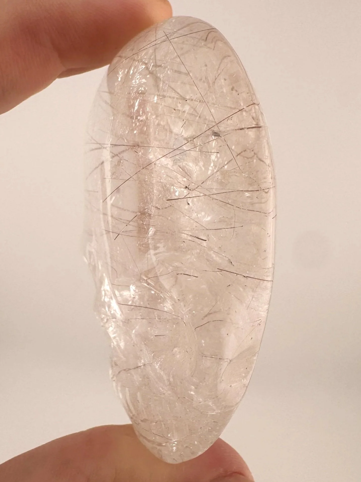 Leandro de Souza Red Rutile in Quartz Magical Child Palm Skull