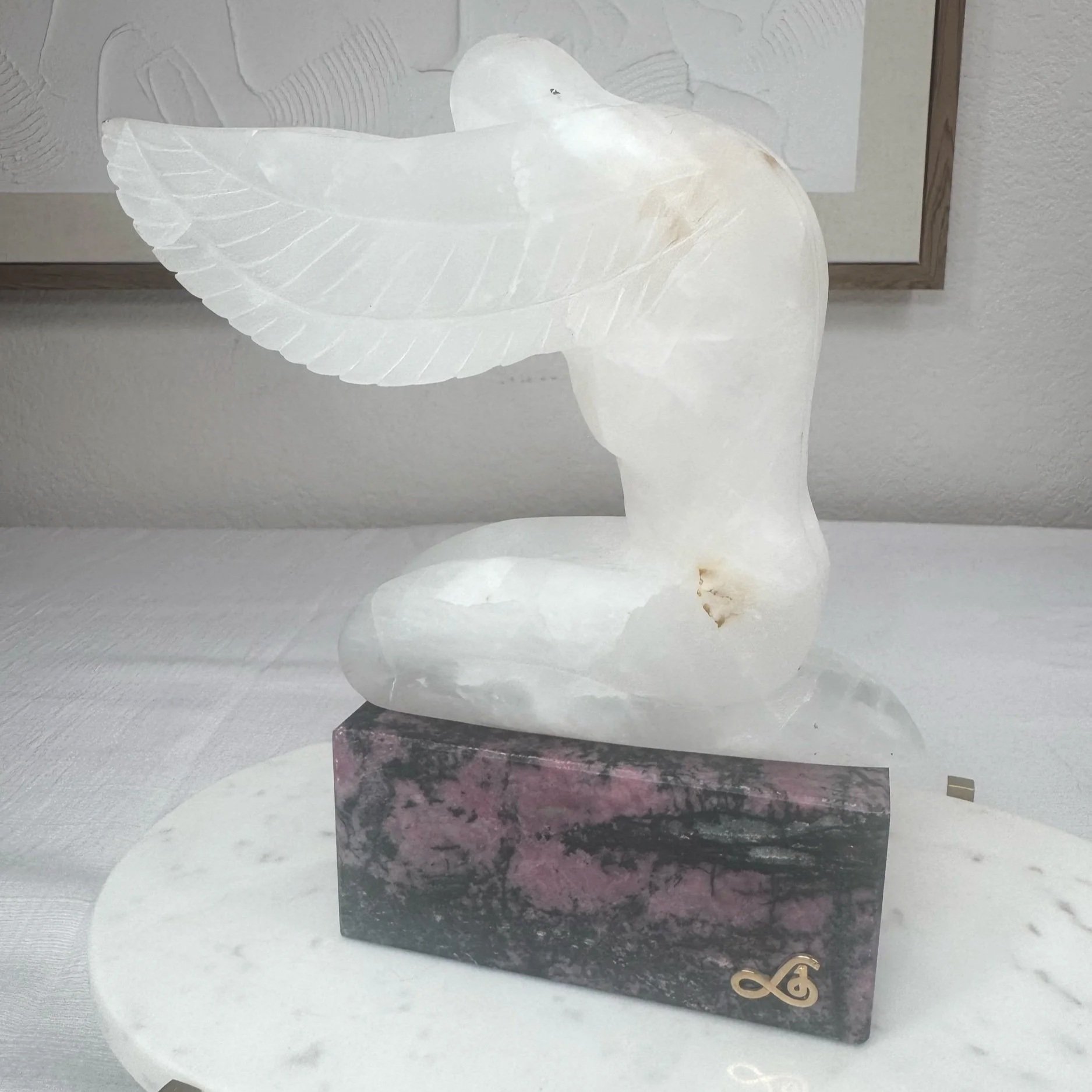 Leandro de Souza Praying Angel Sculpture