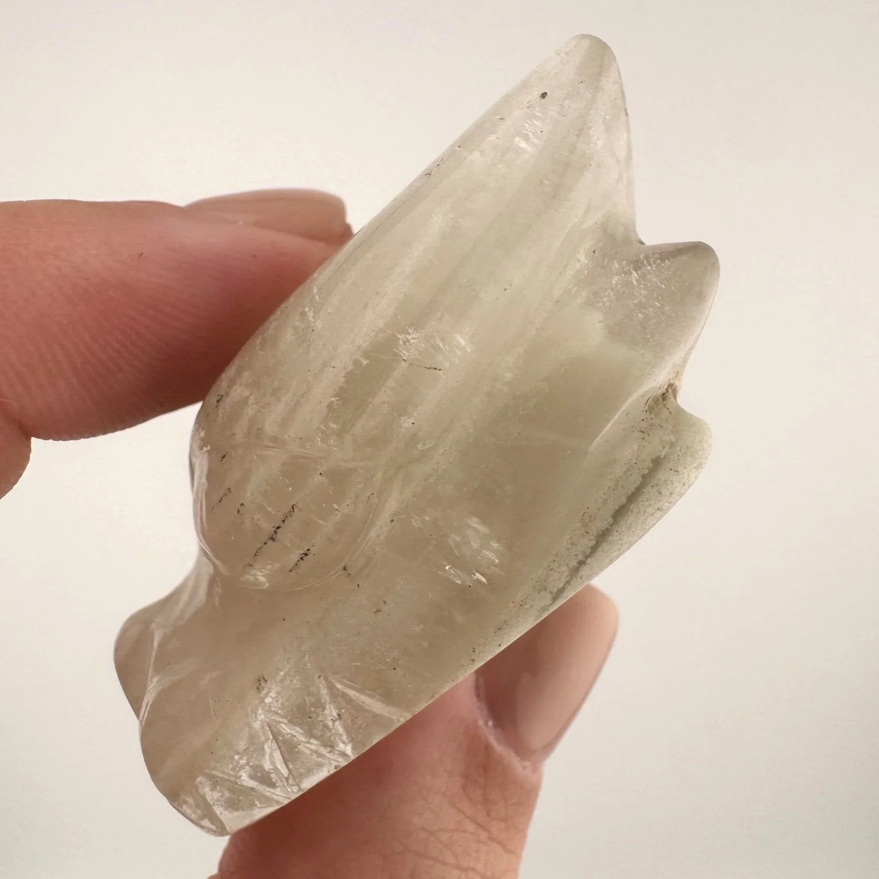 Leandro de Souza White Chlorite Dragon Skull