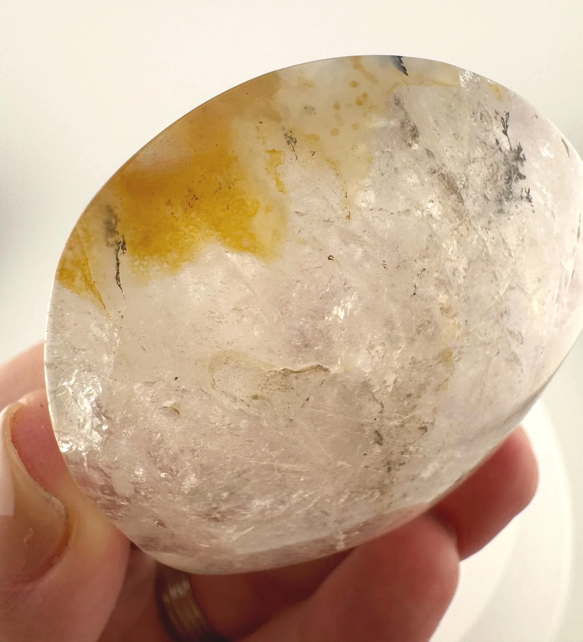 Leandro de Souza Chalcedony in Quartz Magical Child Palm Skull