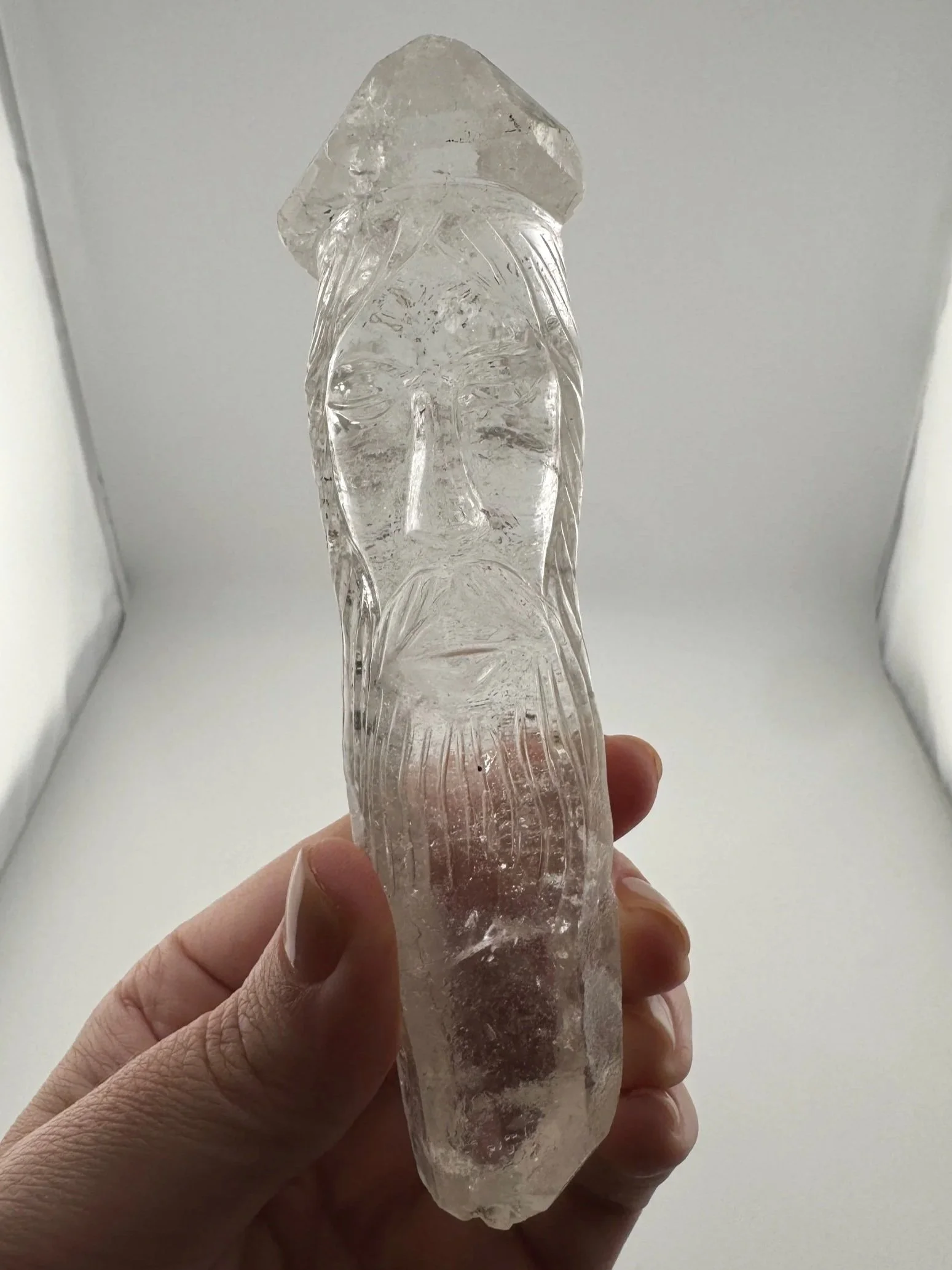 Leandro de Souza Cathedral Quartz Jesus Wand