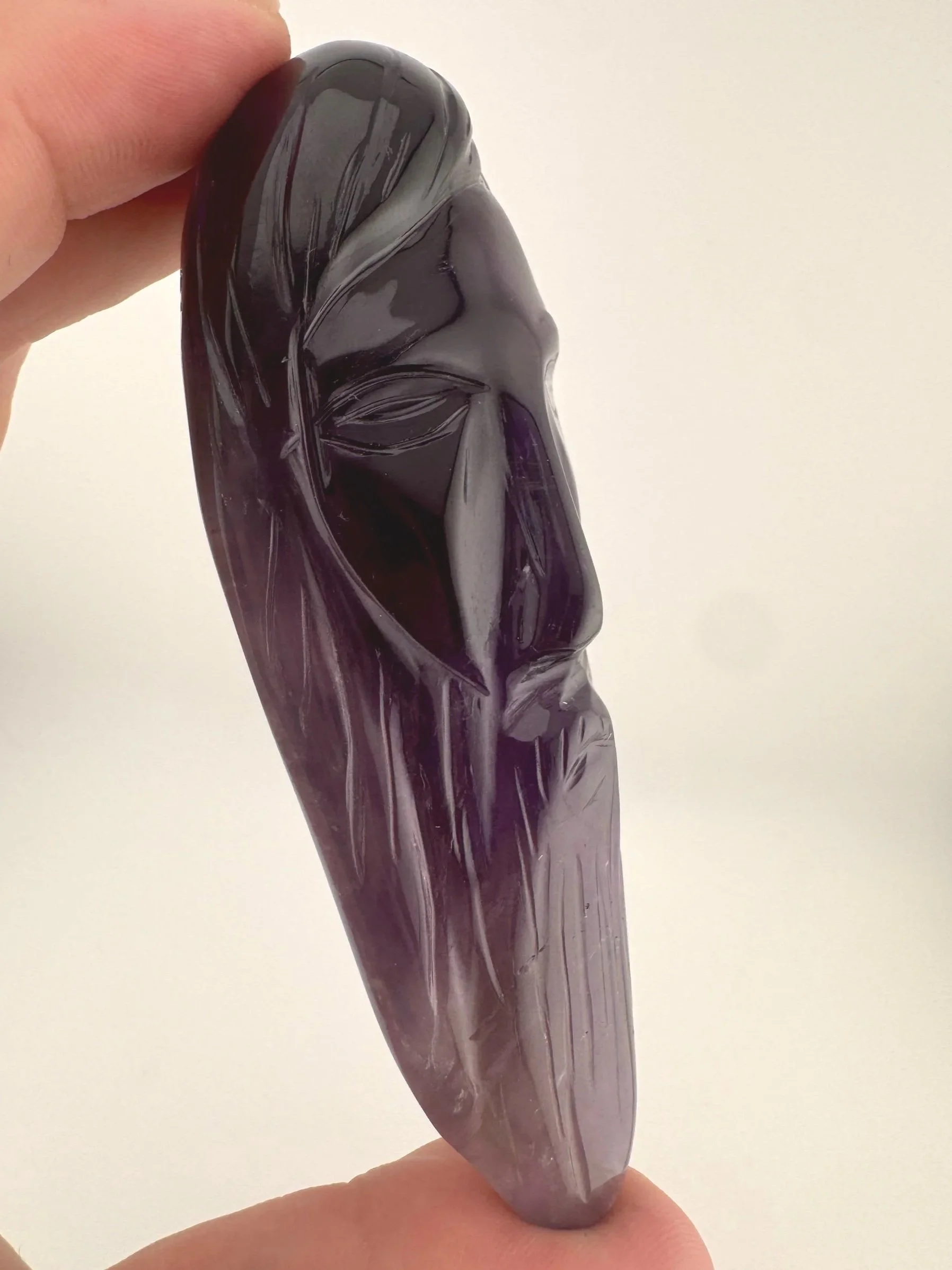 Leandro de Souza Phantom Amethyst with Citrine Jesus Carving