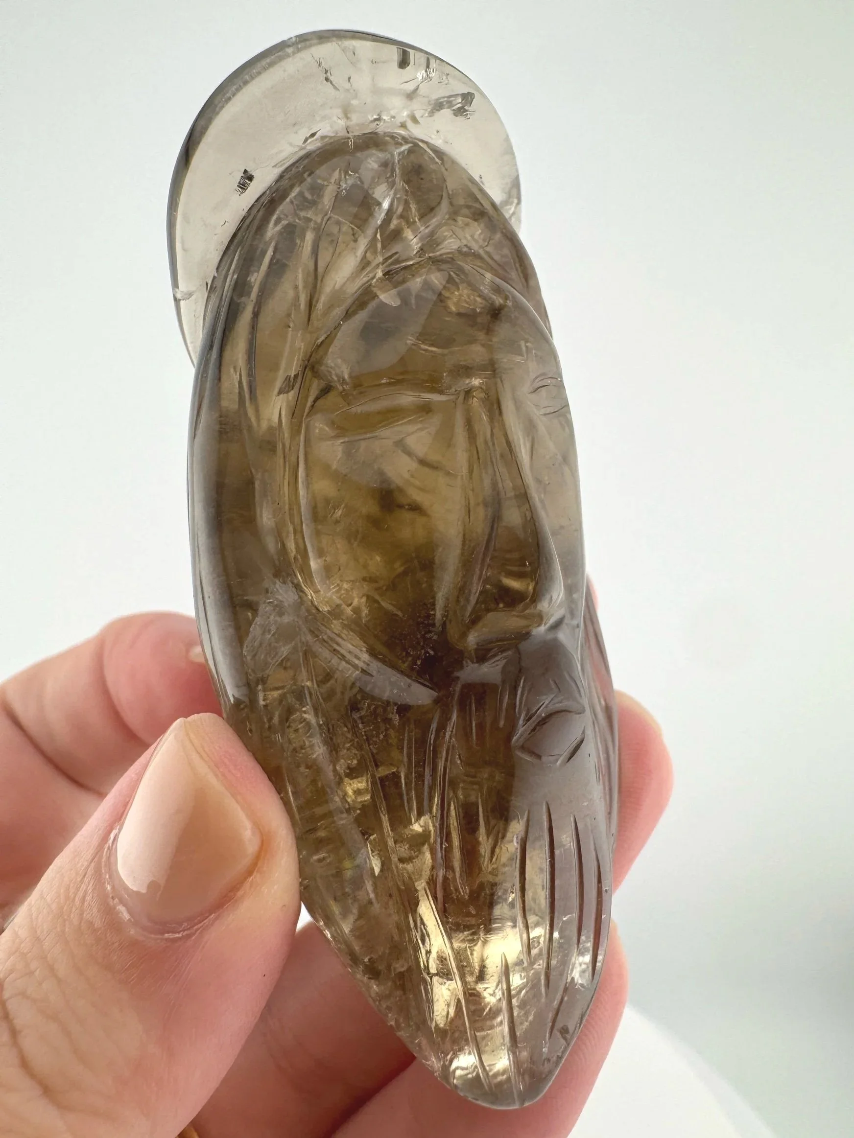 Leandro de Souza Smoky Citrine Jesus Carving