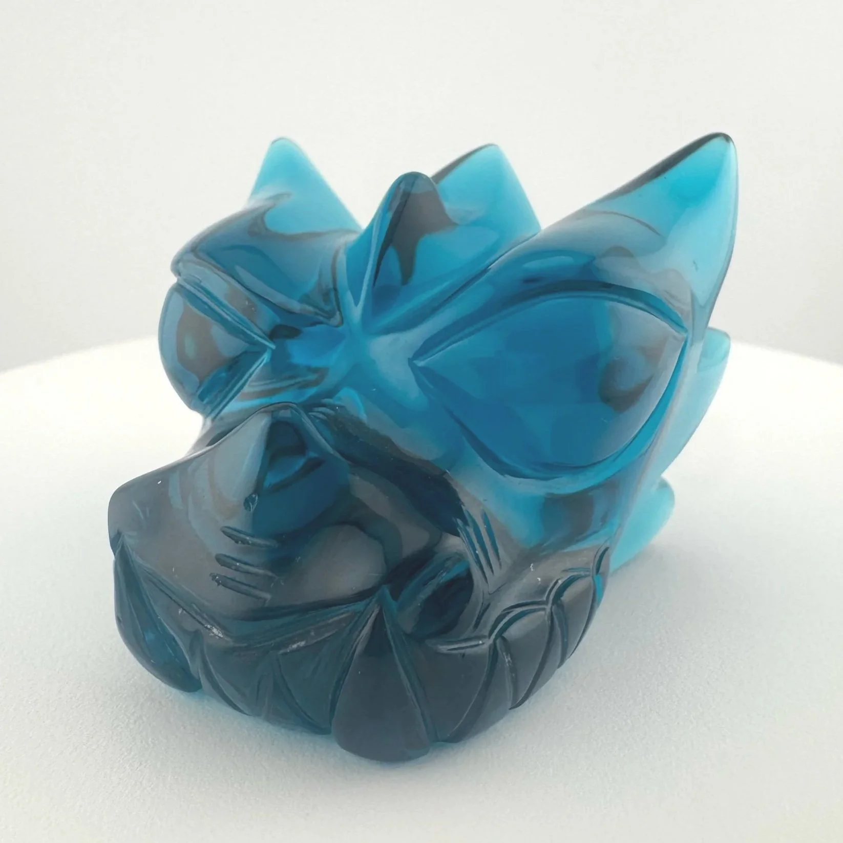 Leandro de Souza Blue Obsidian Dragon Skull