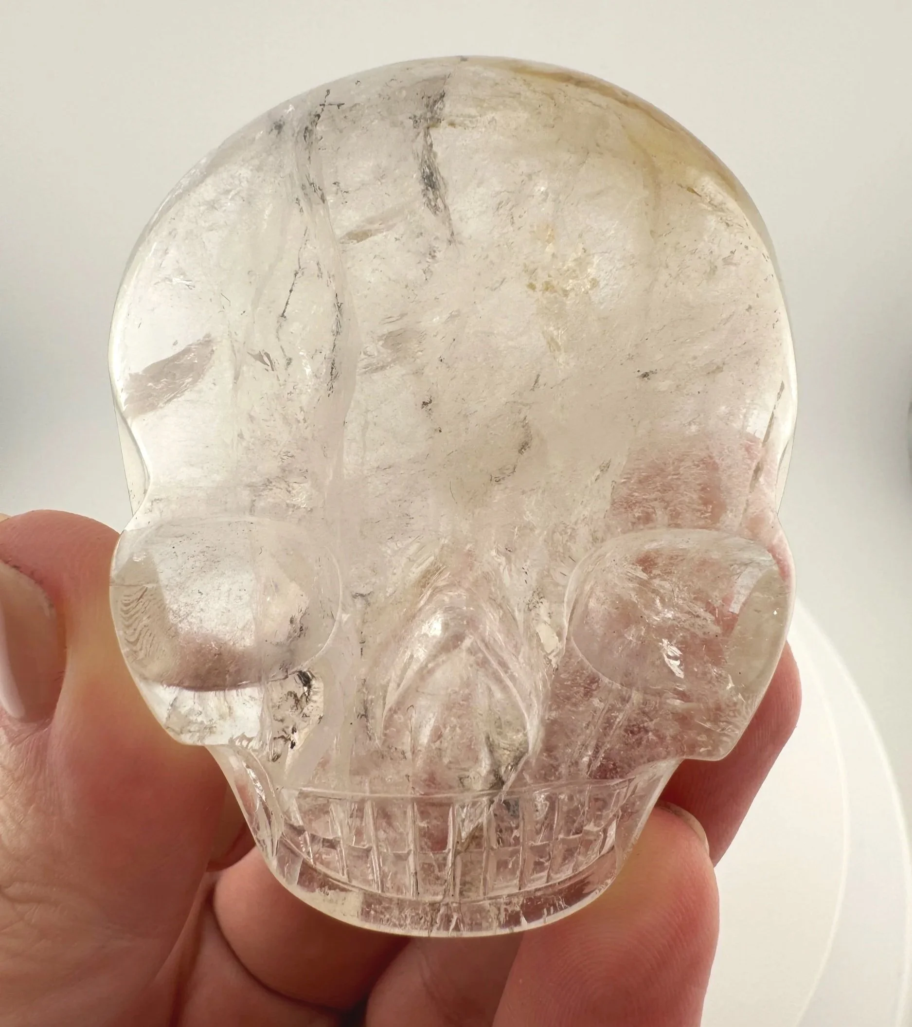 Leandro de Souza Chalcedony in Quartz Magical Child Palm Skull