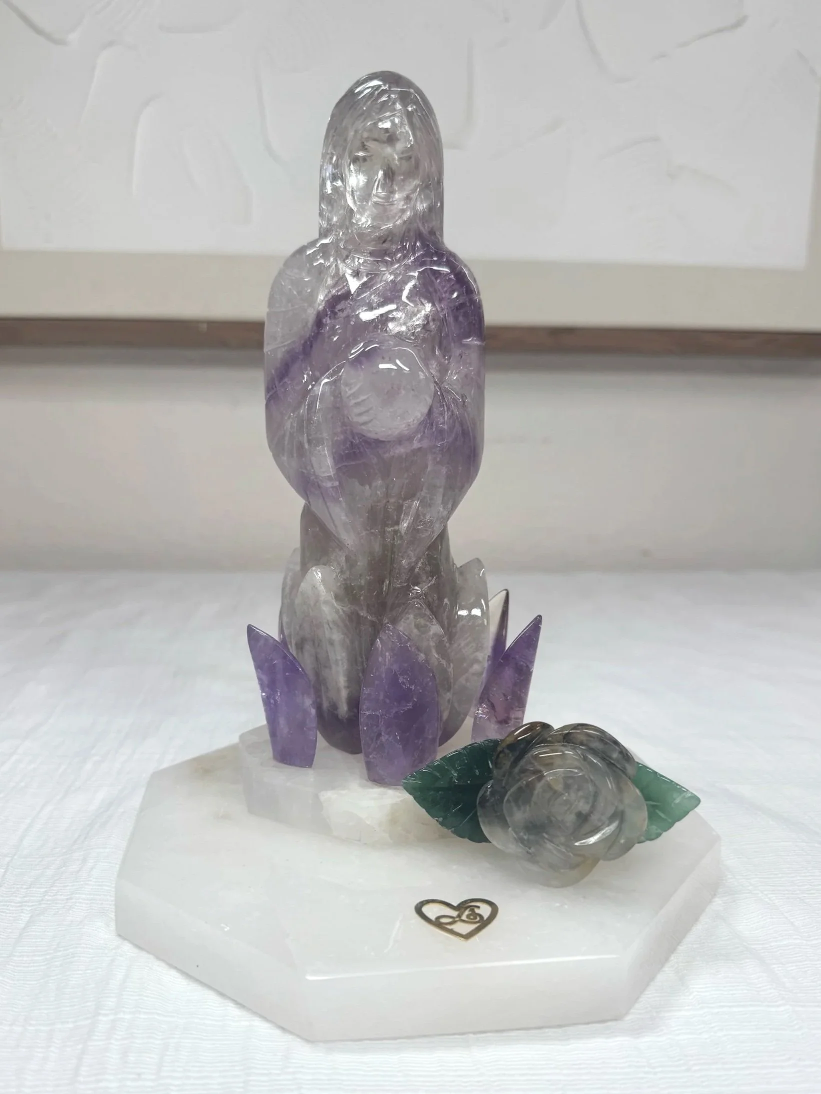 Leandro de Souza Phantom Amethyst Mary Sacred Purple Flame Sculpture