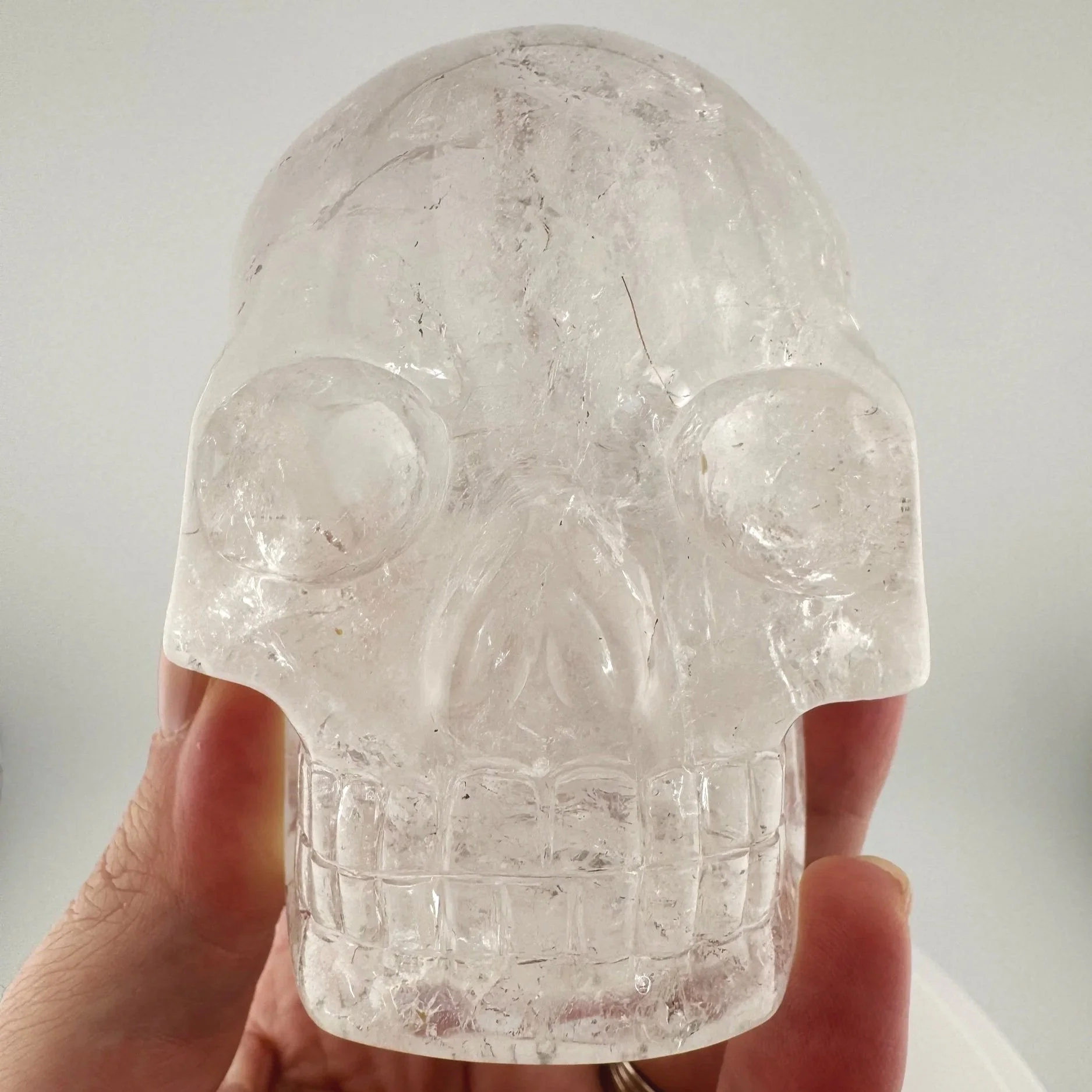 Leandro de Souza Red Rutile in Quartz Skull
