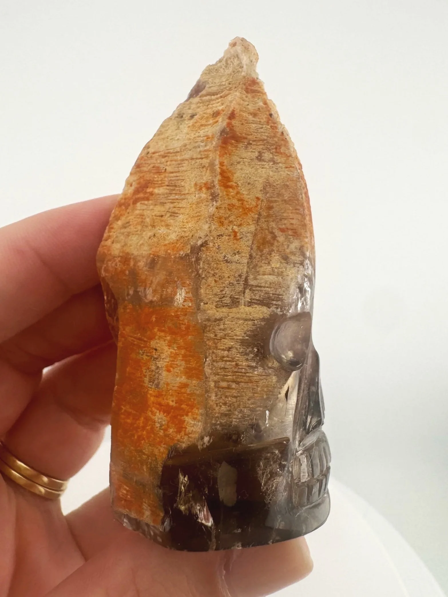 Igor de Souza Morion Tangerine Quartz Shaman Skull