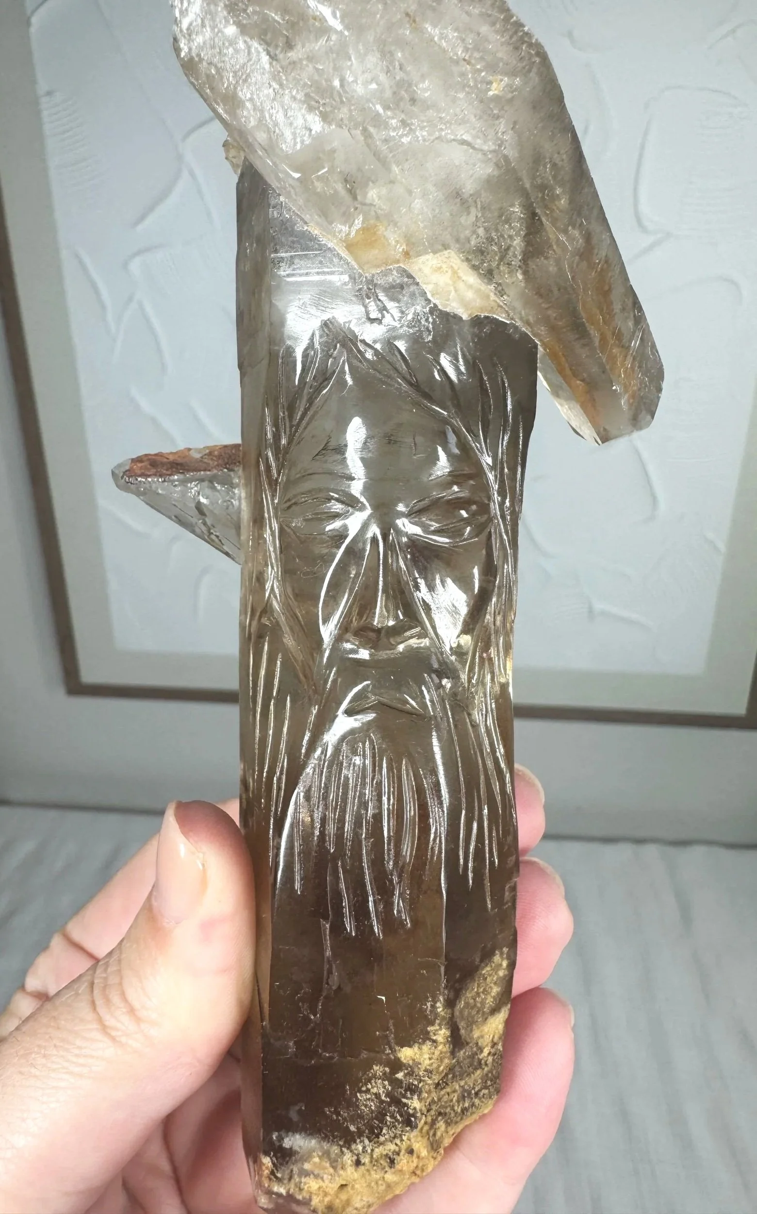 Leandro de Souza Cathedral Quartz Jesus Wand