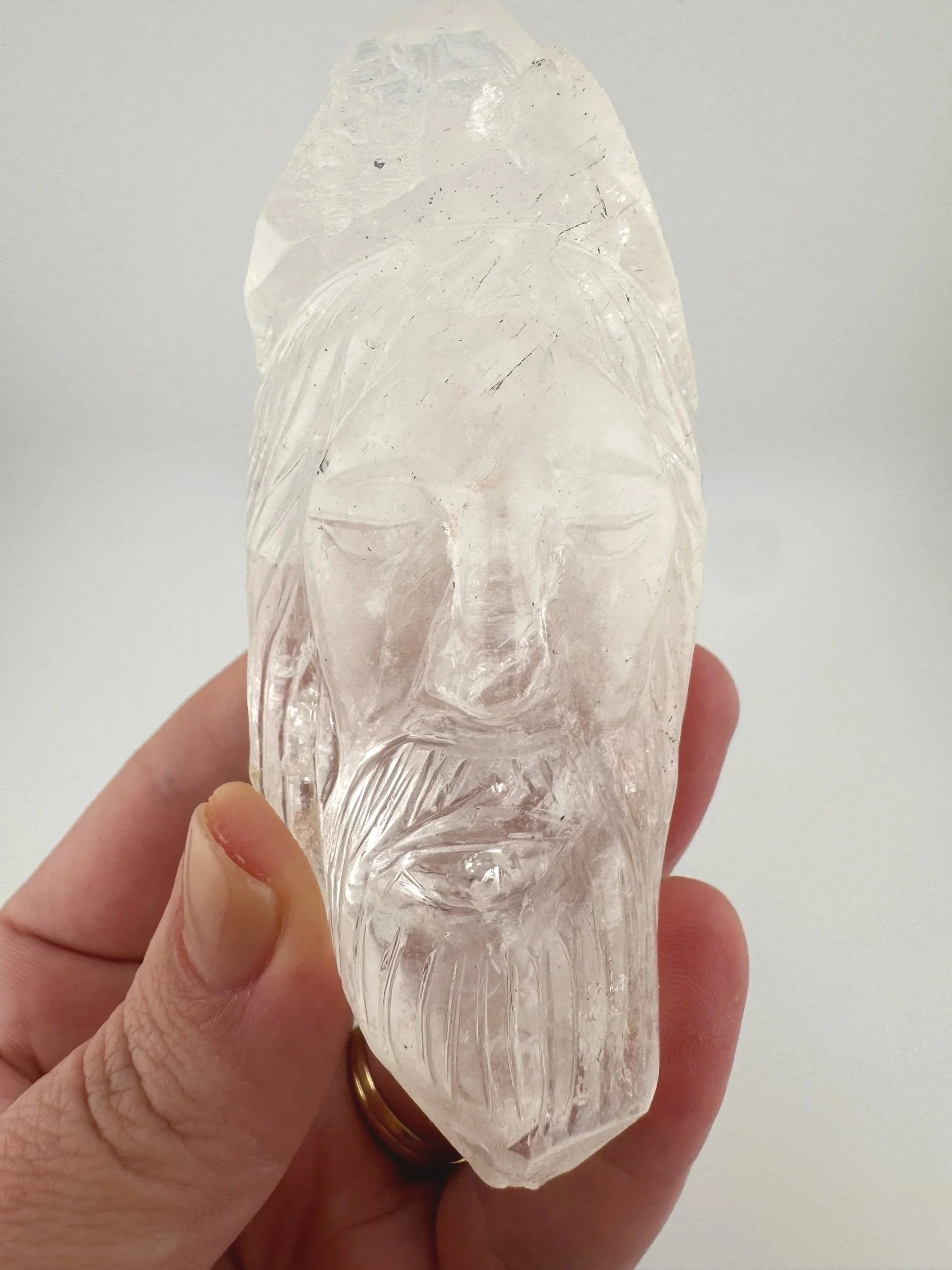 Leandro de Souza Cathedral Quartz Jesus Wand