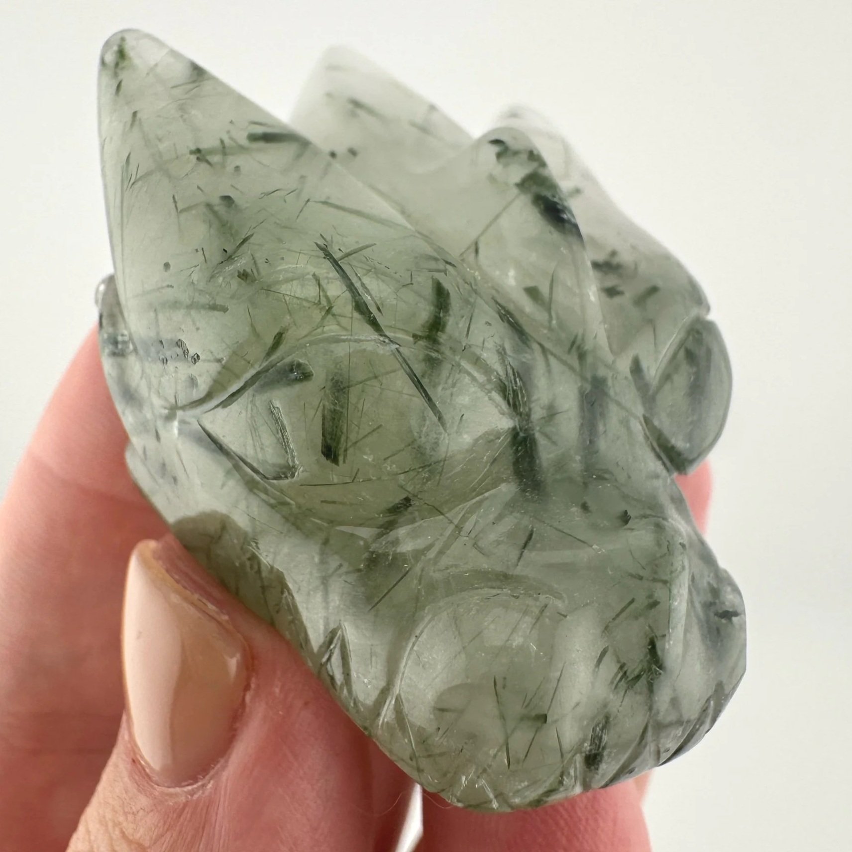 Leandro de Souza Epidote in Quartz Dragon Skull