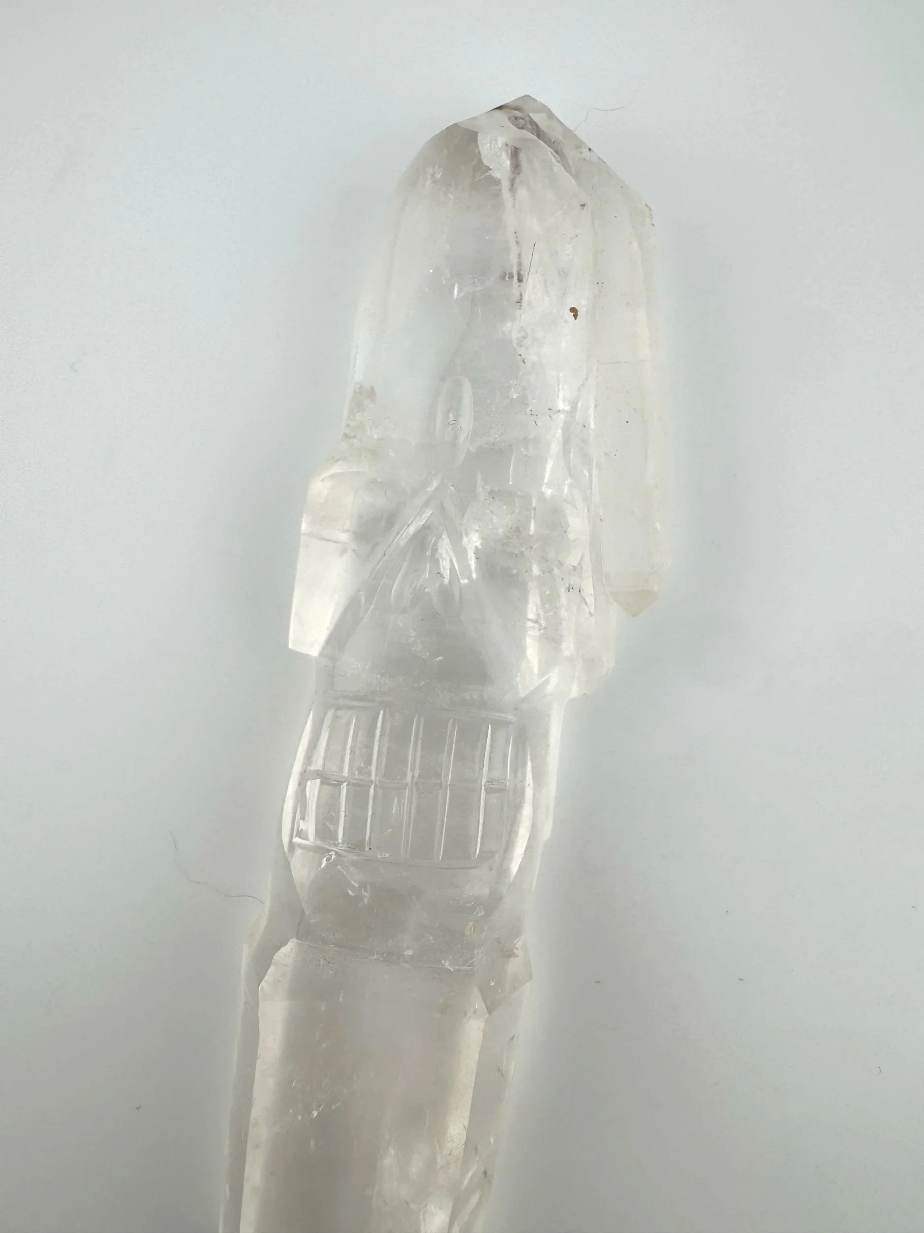 Leandro de Souza Cathedral Quartz Shaman Skull Wand