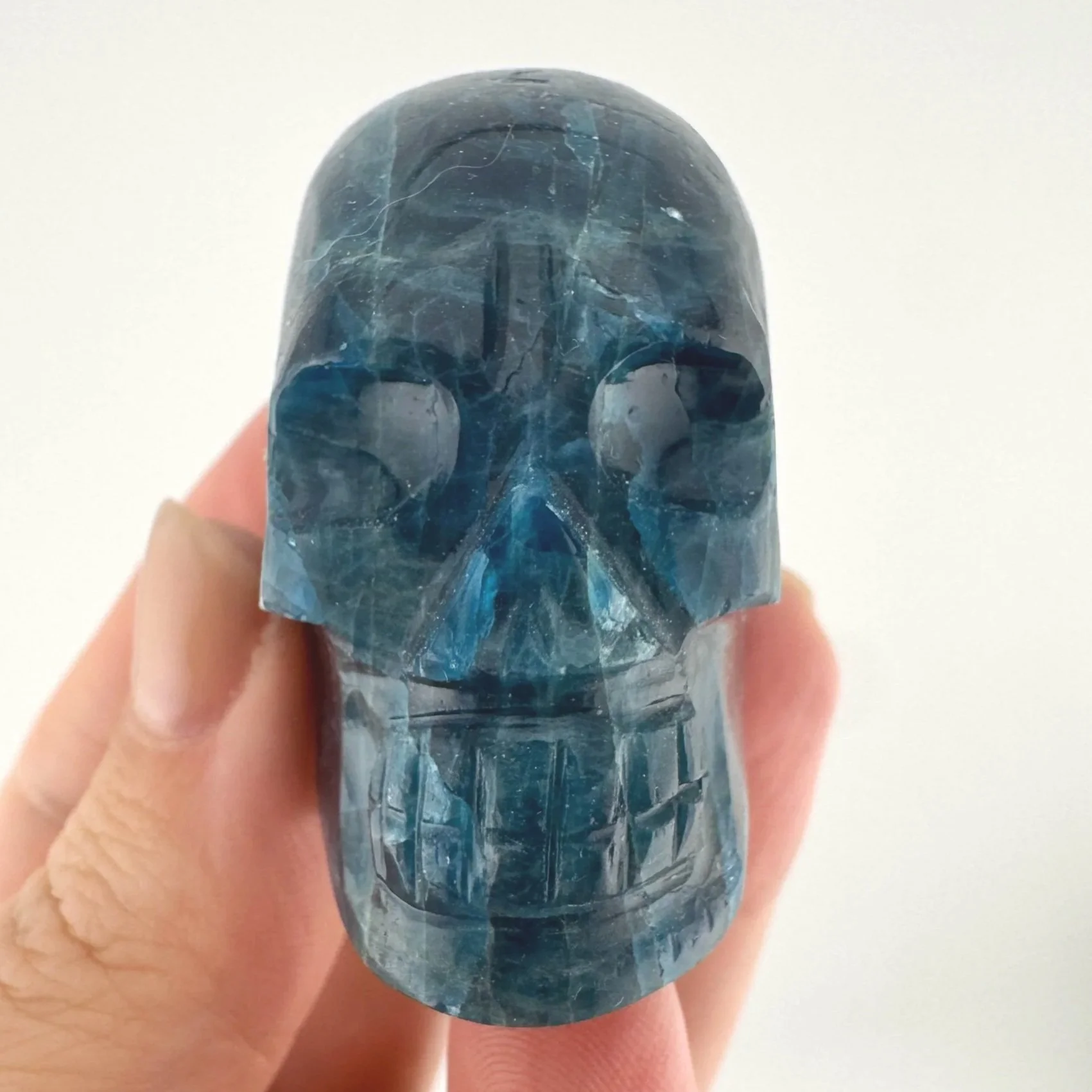 Igor de Souza Blue Apatite Shaman Skull