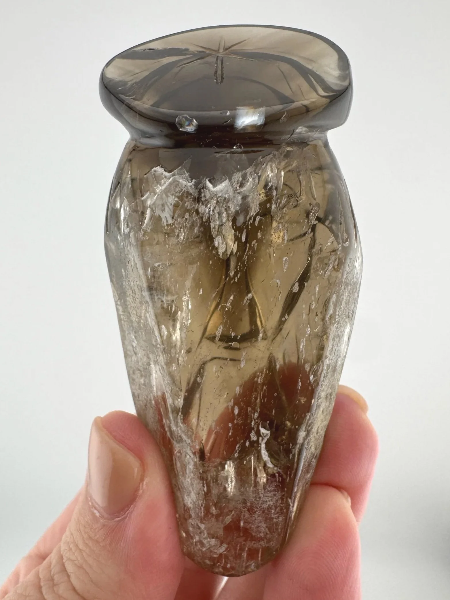 Leandro de Souza Smoky Citrine Jesus Carving