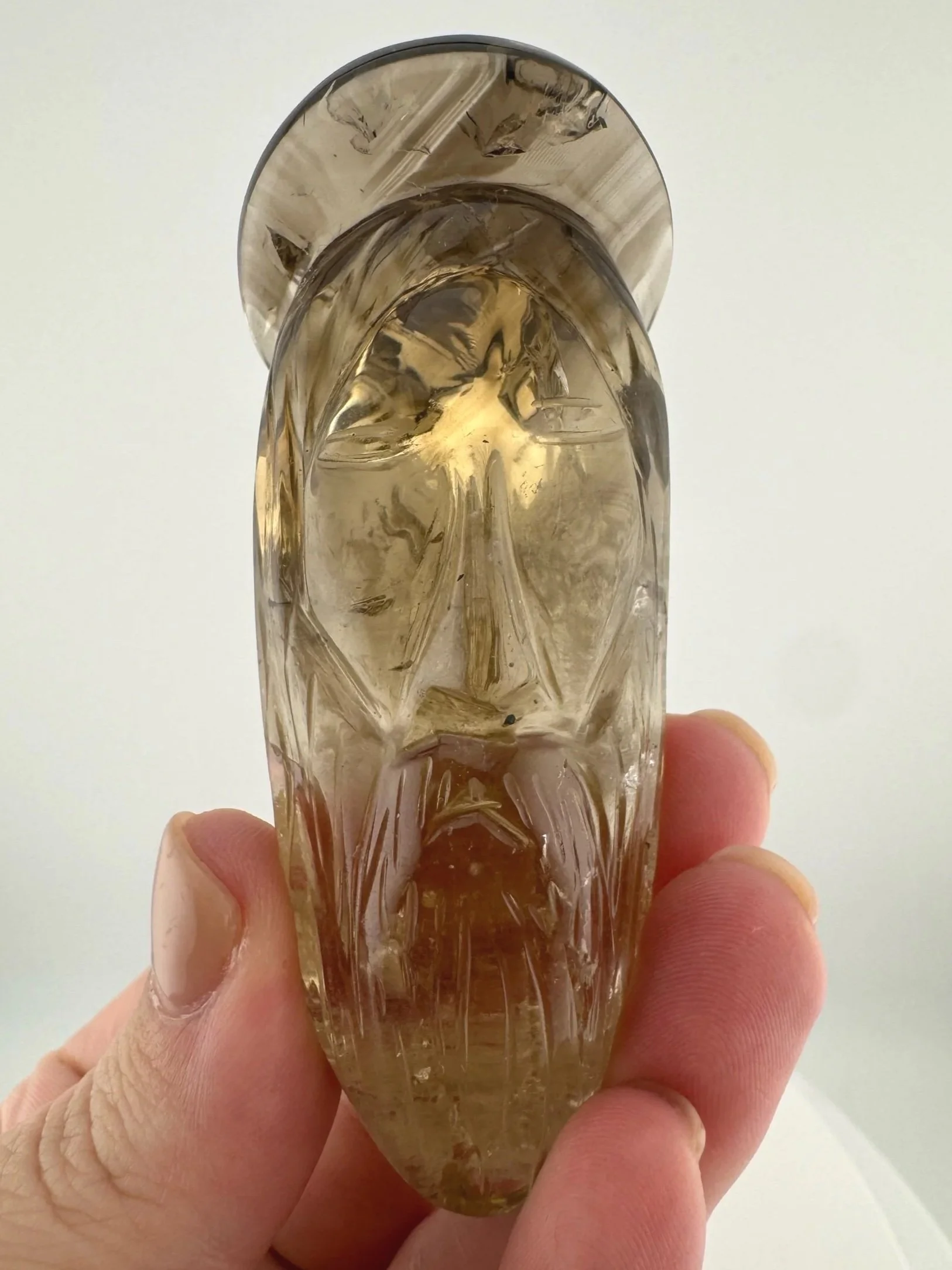 Leandro de Souza Smoky Citrine Jesus Carving