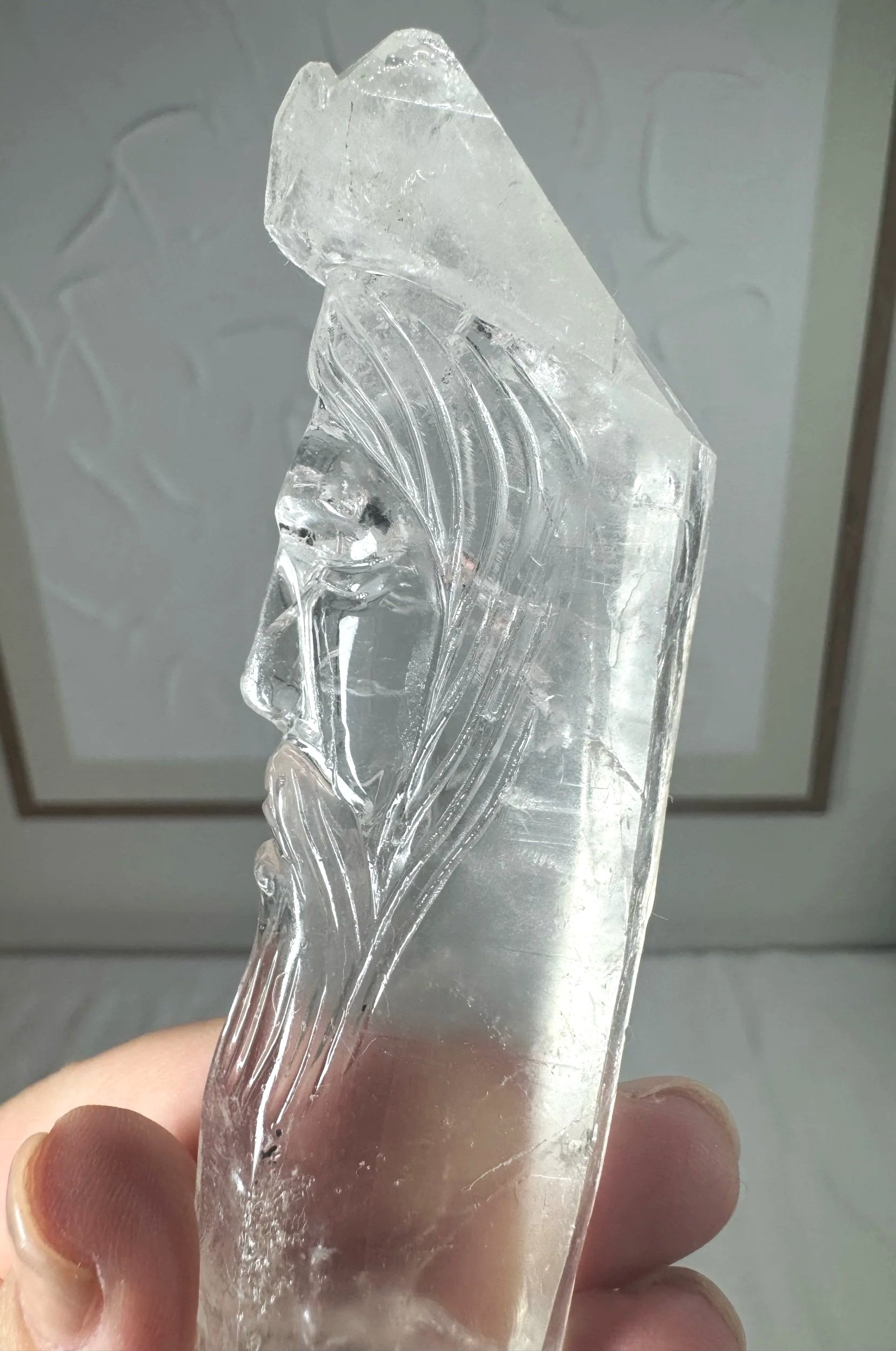 Leandro de Souza Cathedral Quartz Jesus Wand