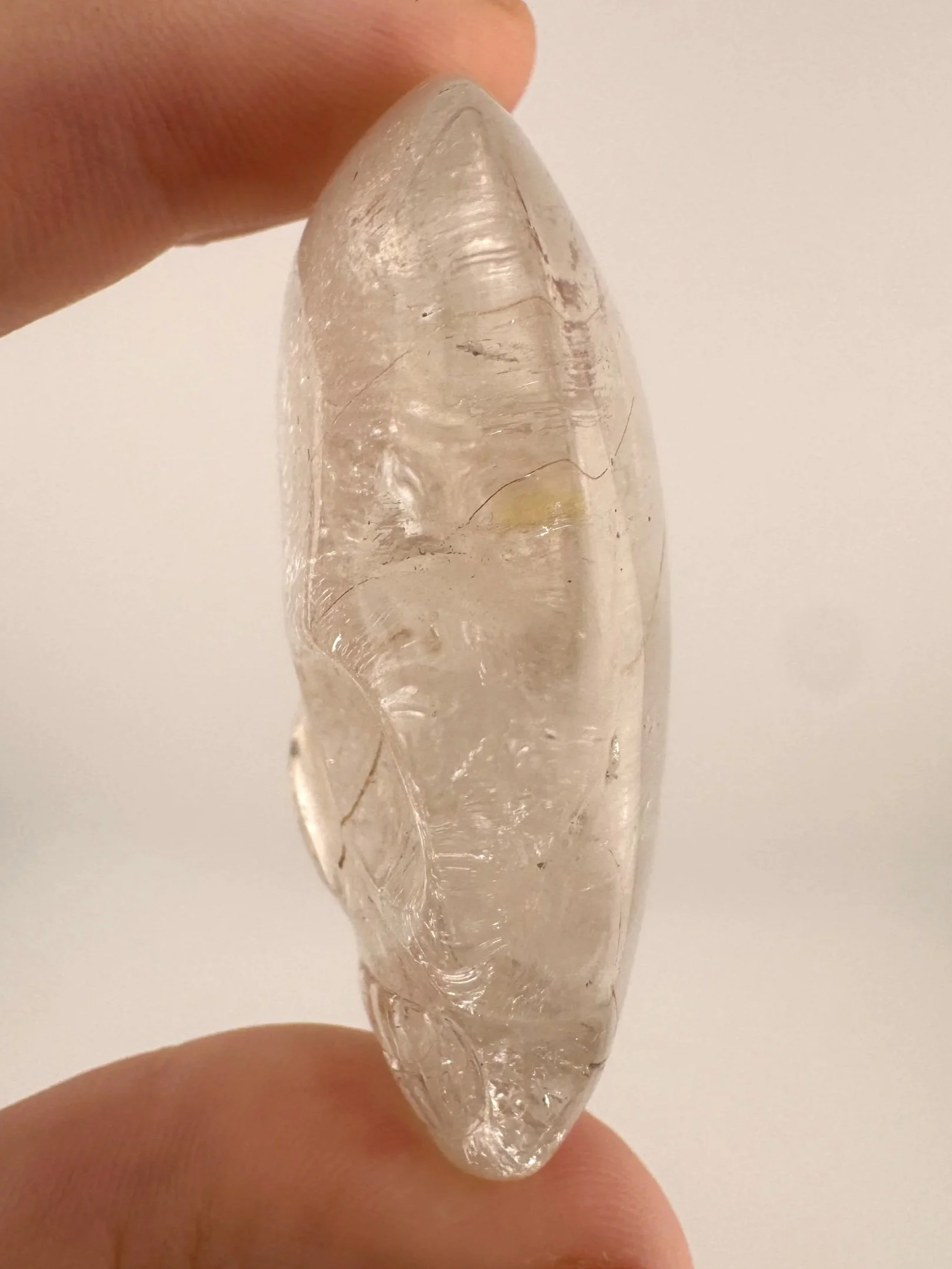 Leandro de Souza Rutilated Quartz Magical Child Palm Skull