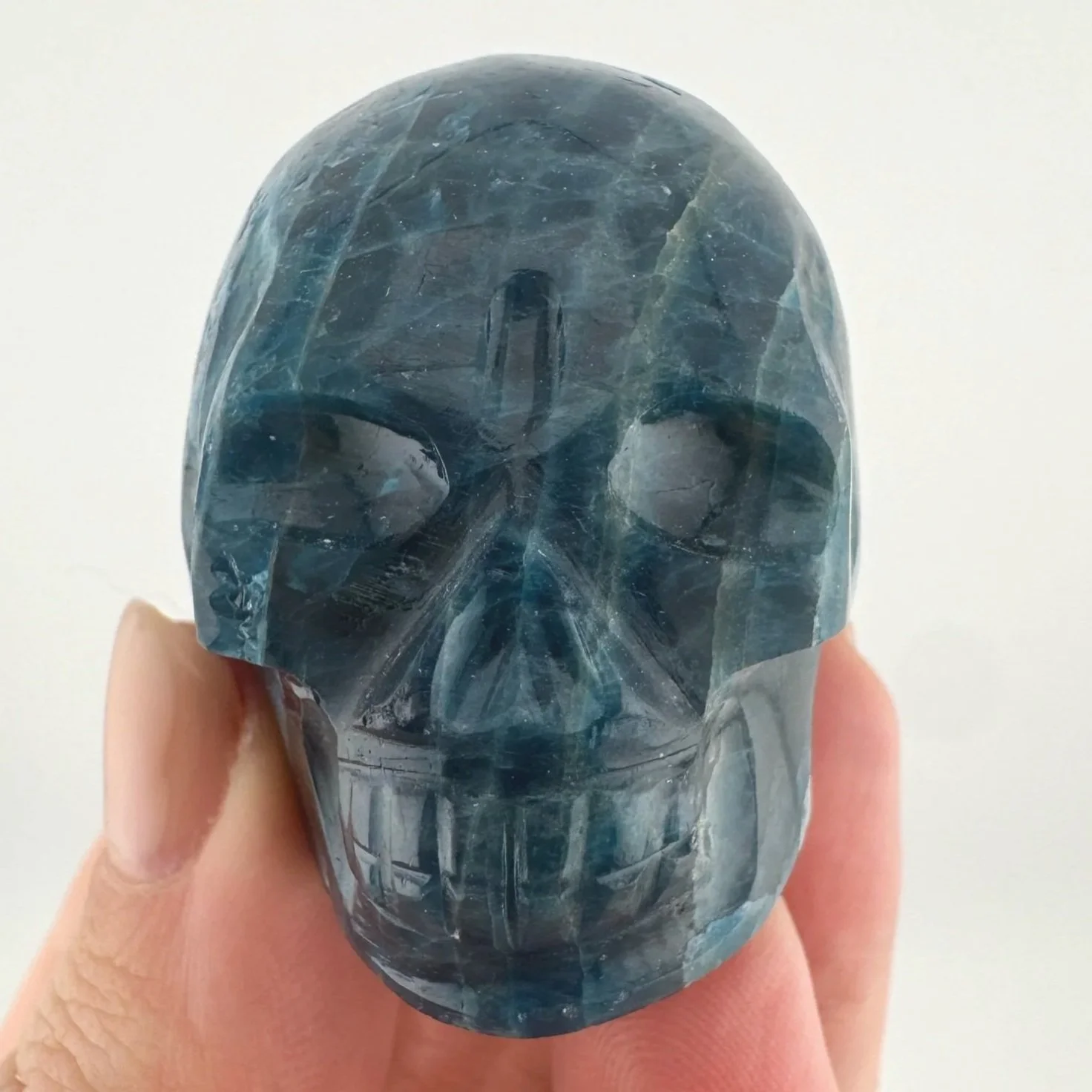Igor de Souza Blue Apatite Shaman Skull