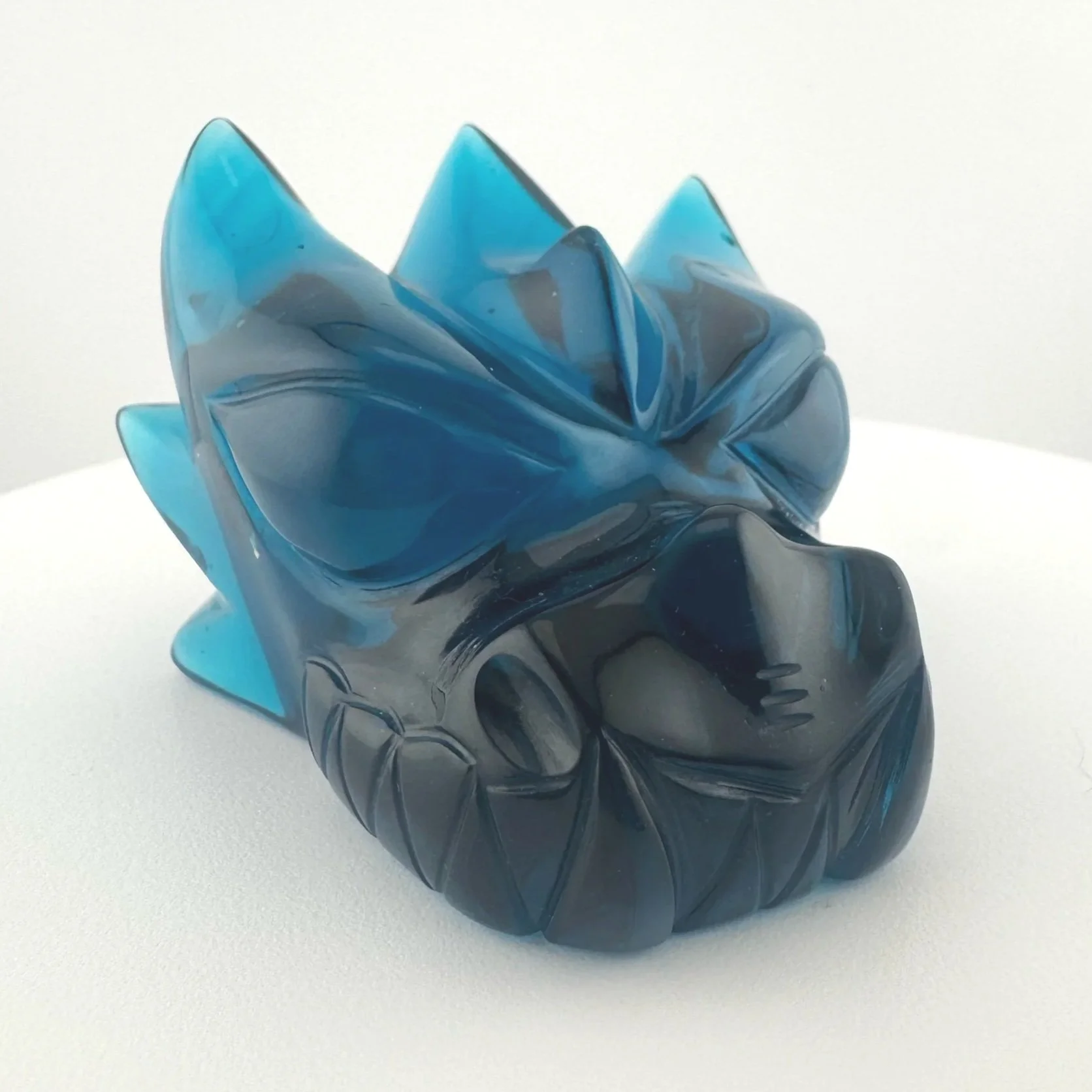Leandro de Souza Blue Obsidian Dragon Skull