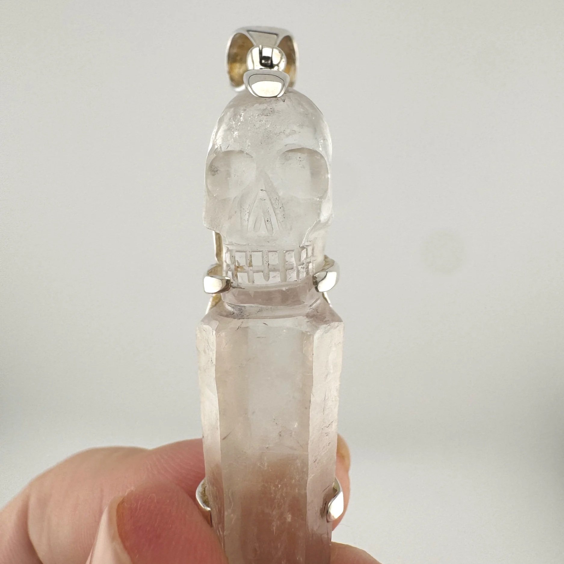 Leandro de Souza Cathedral Quartz Skull Pendant