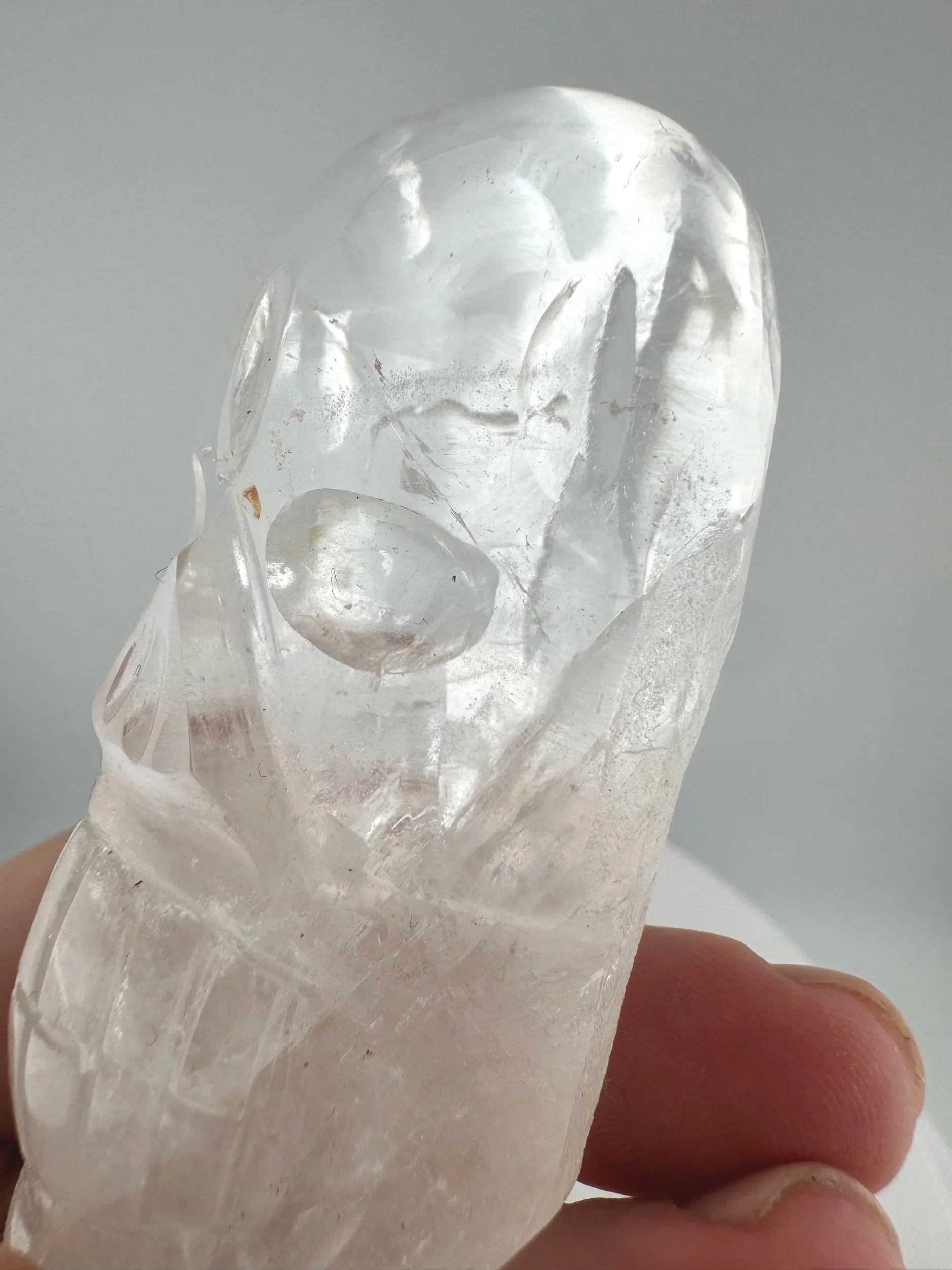 Leandro de Souza Cathedral Quartz Shaman Skull Wand