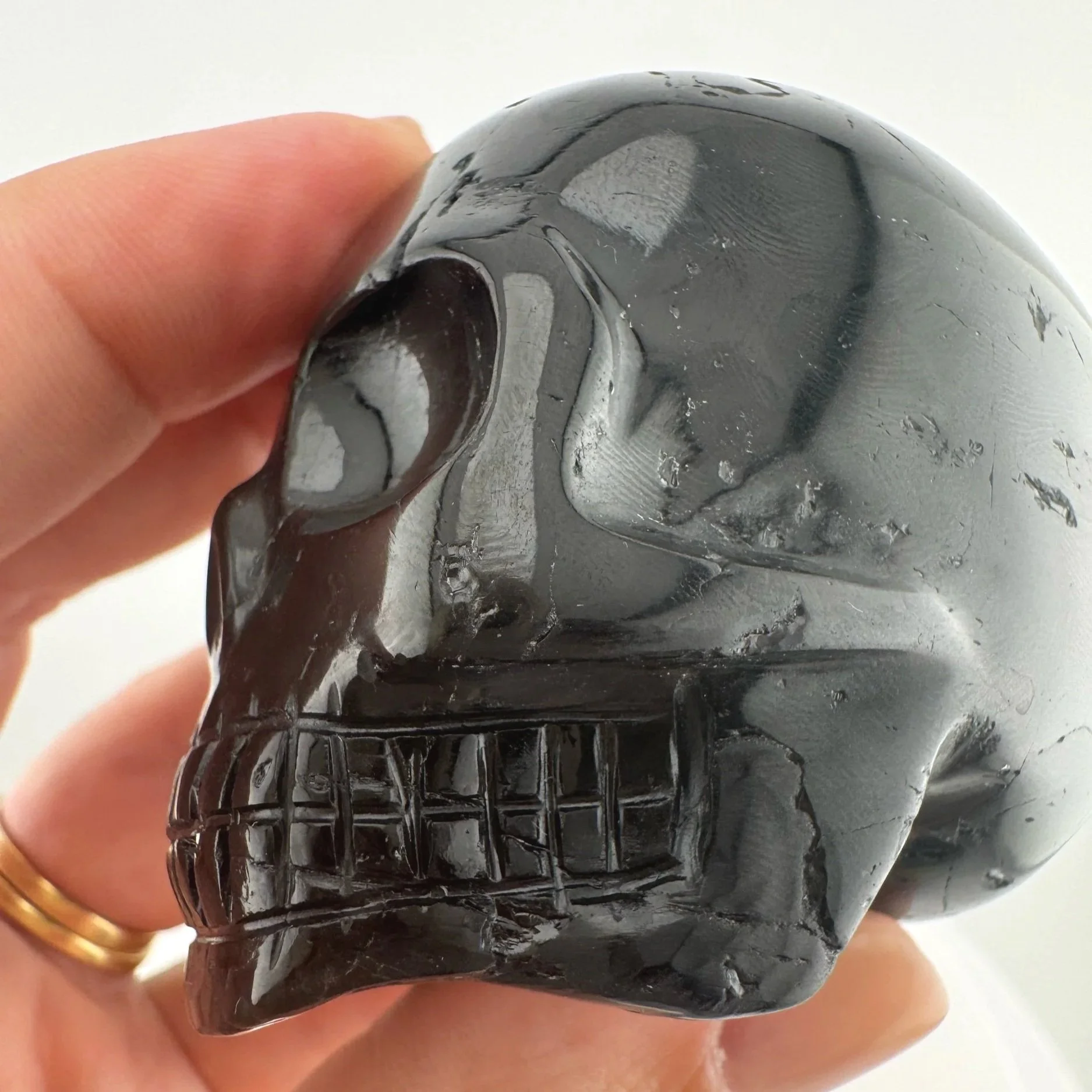 Leandro de Souza Black Tourmaline Skull