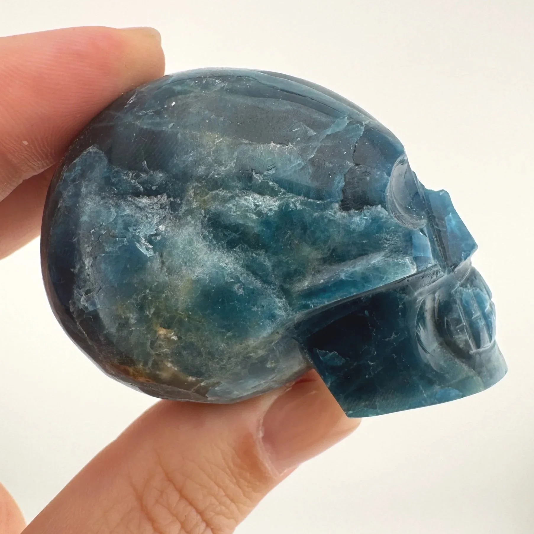 Igor de Souza Blue Apatite Shaman Skull