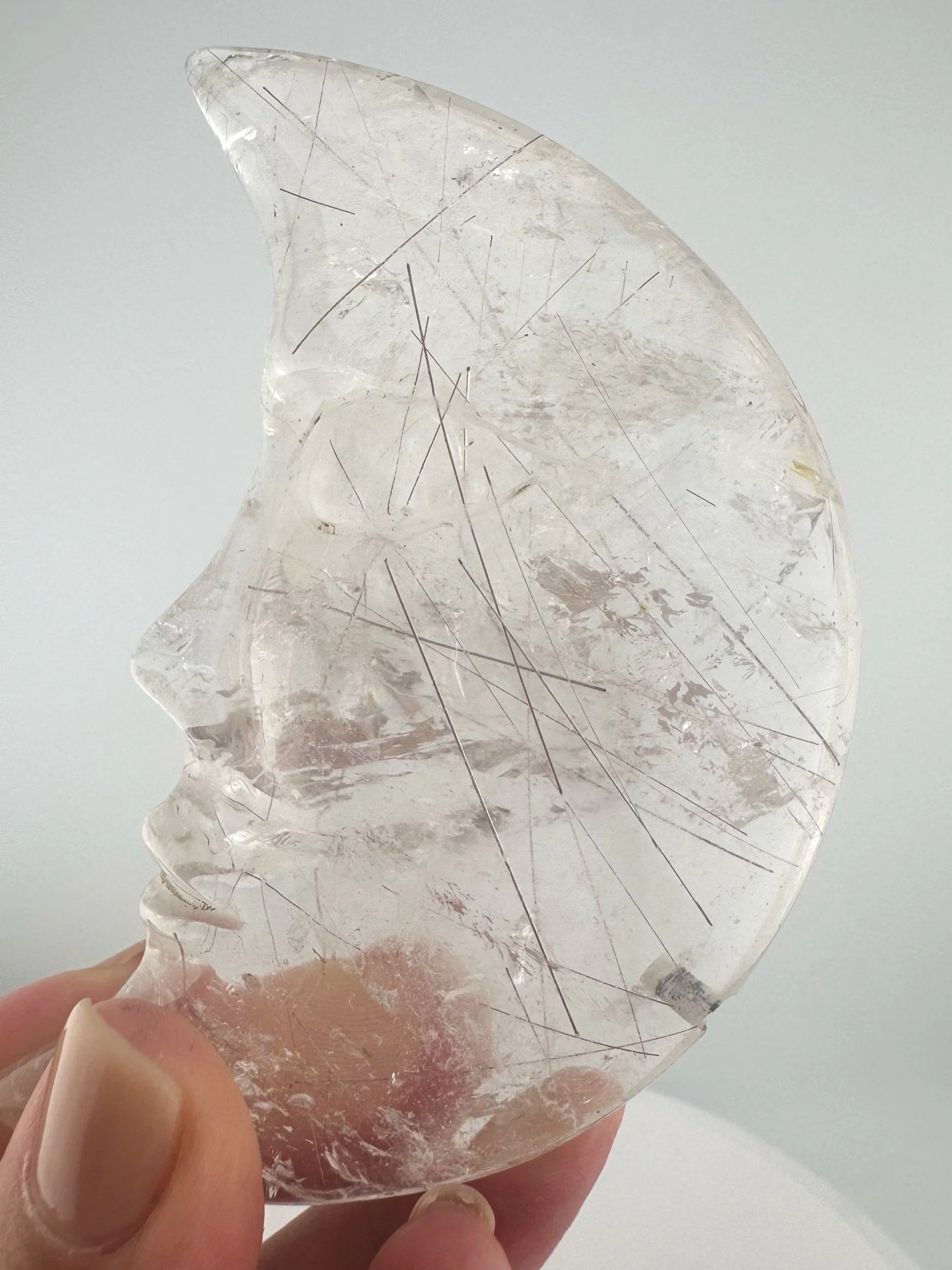 Leandro de Souza Red Rutile in Quartz Moon