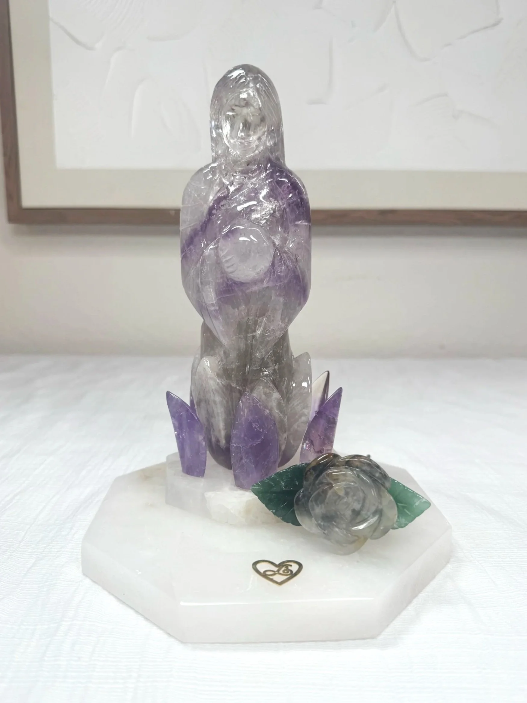 Leandro de Souza Phantom Amethyst Mary Sacred Purple Flame Sculpture
