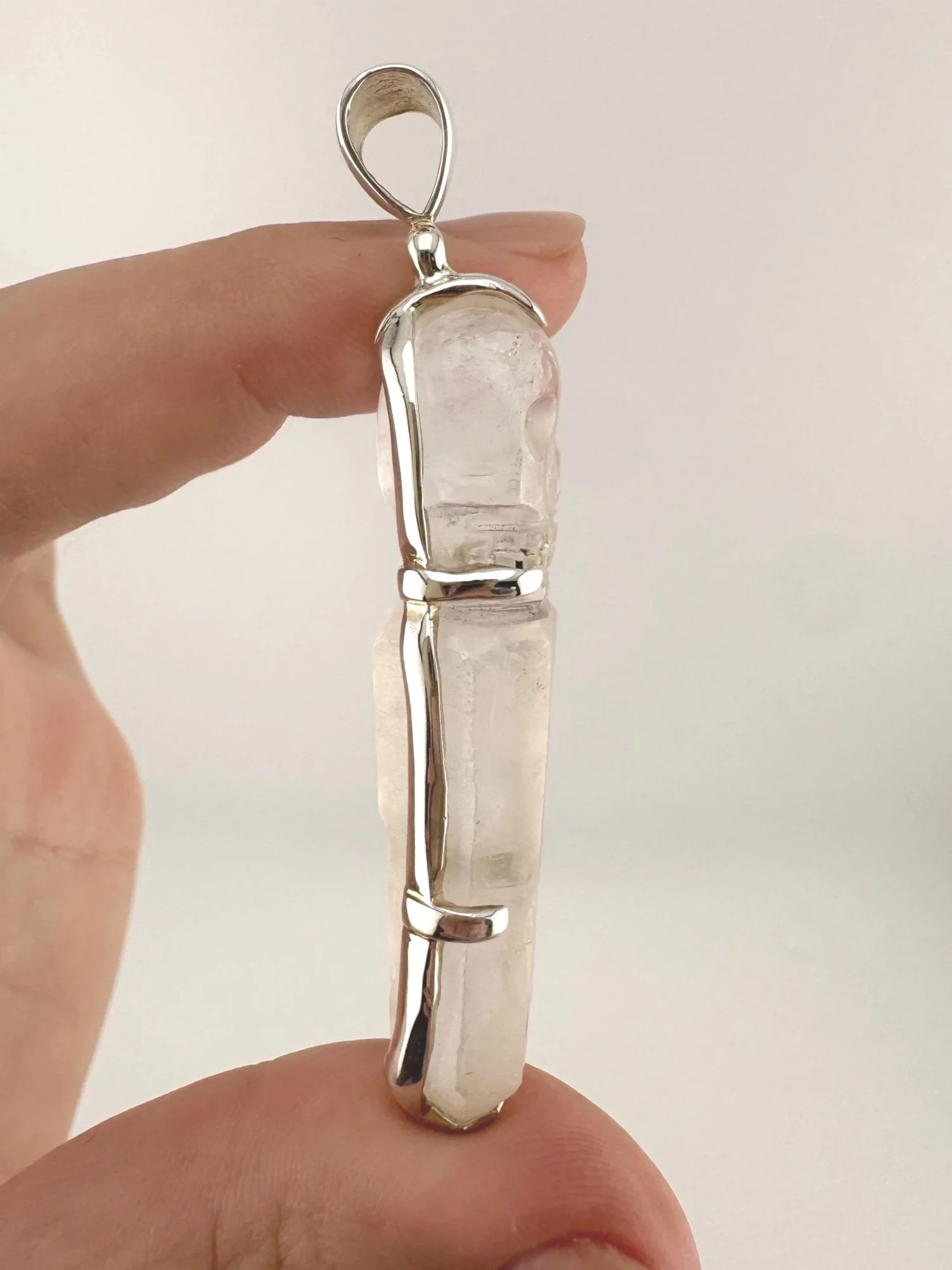 Leandro de Souza Cathedral Quartz Skull Pendant