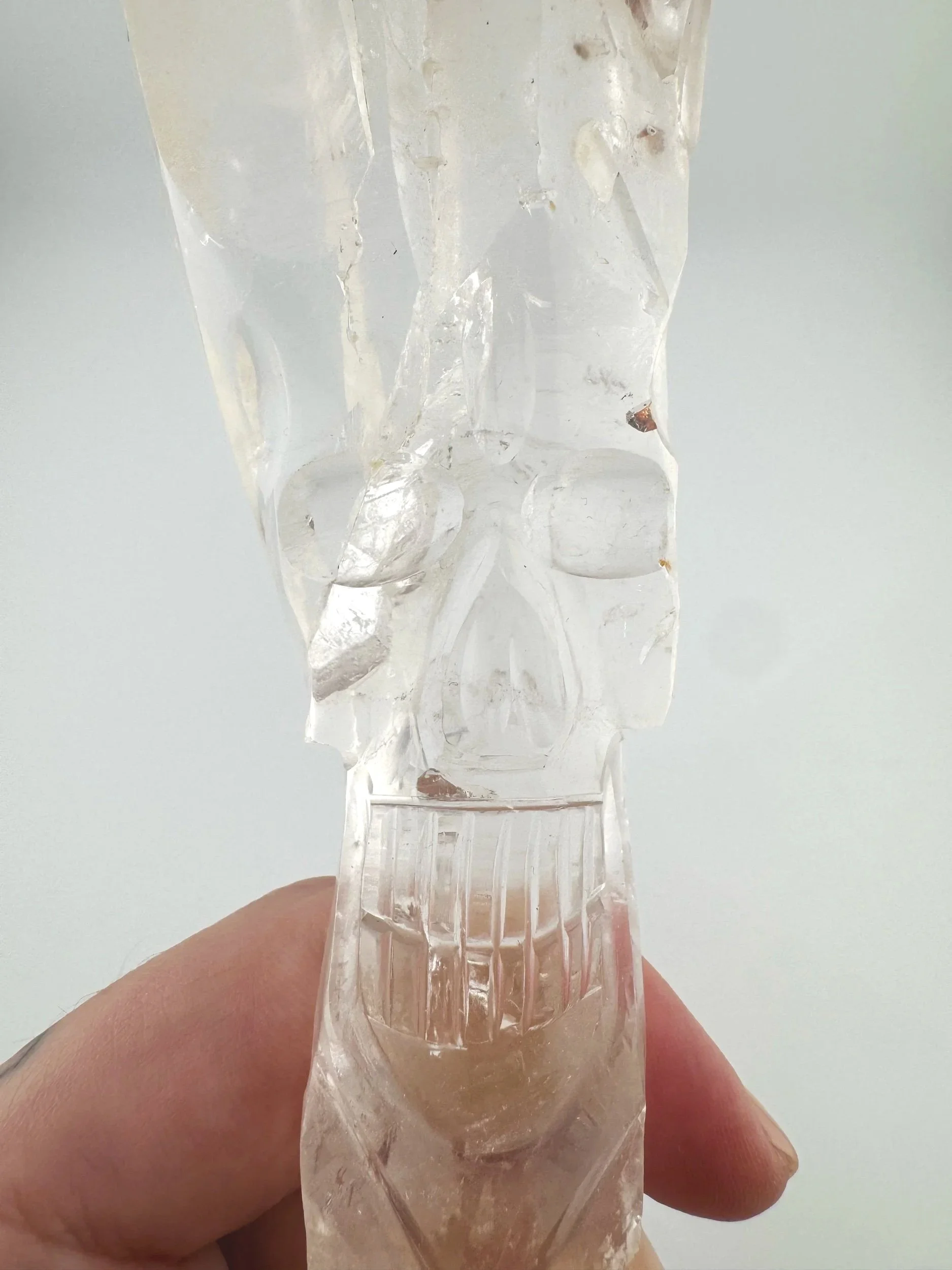 Leandro de Souza Cathedral Quartz Shaman Skull Wand