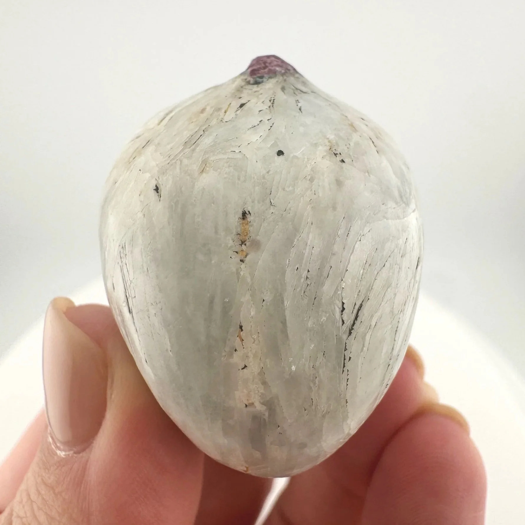 Leandro de Souza Pink Tourmaline in Feldspar Skull