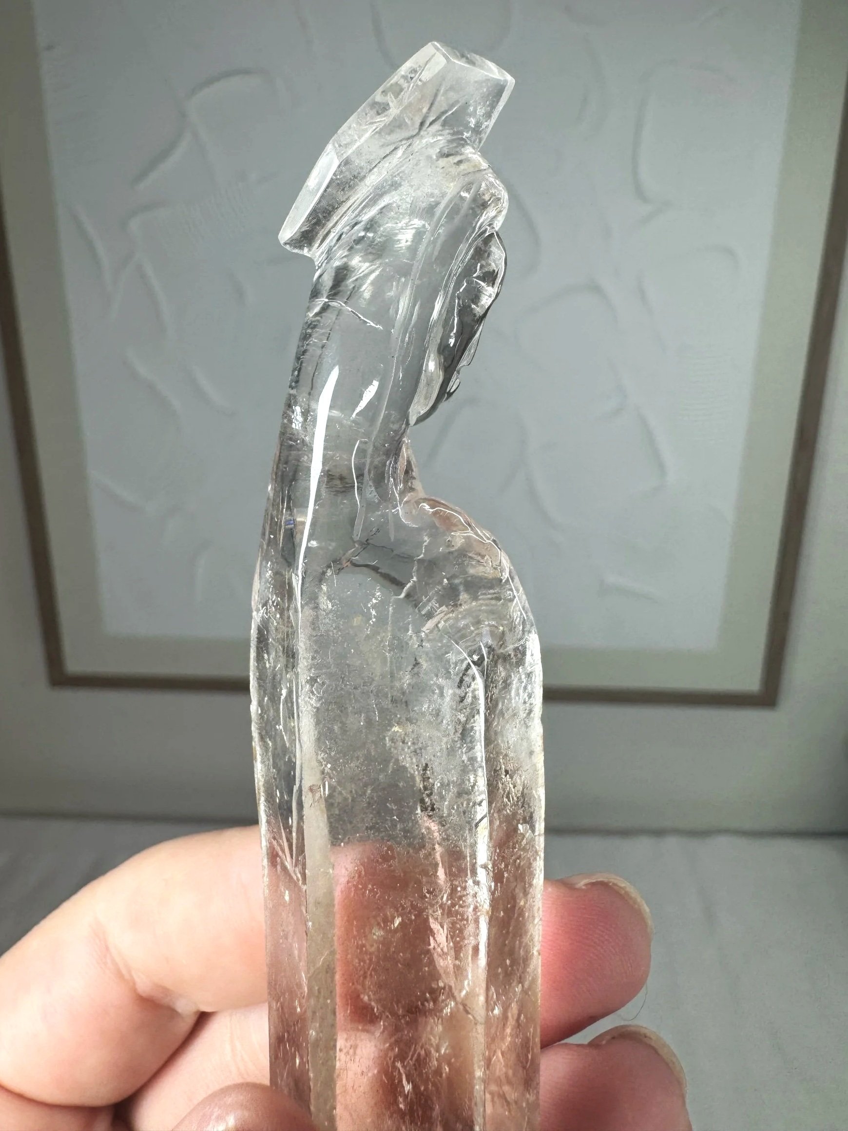 Leandro de Souza Cathedral Quartz Mother Mary Wand