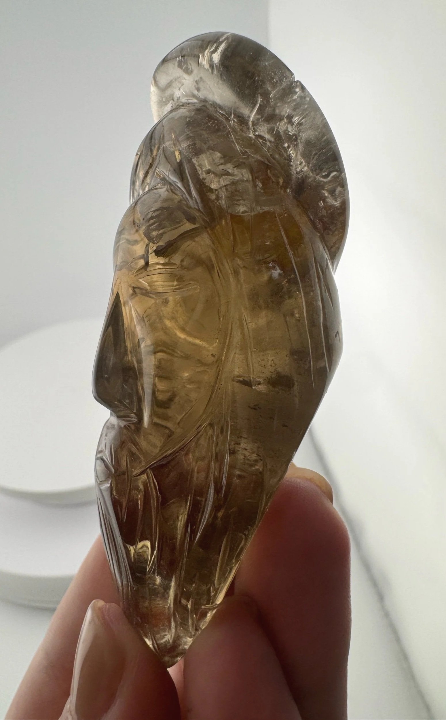 Leandro de Souza Smoky Citrine Jesus Carving