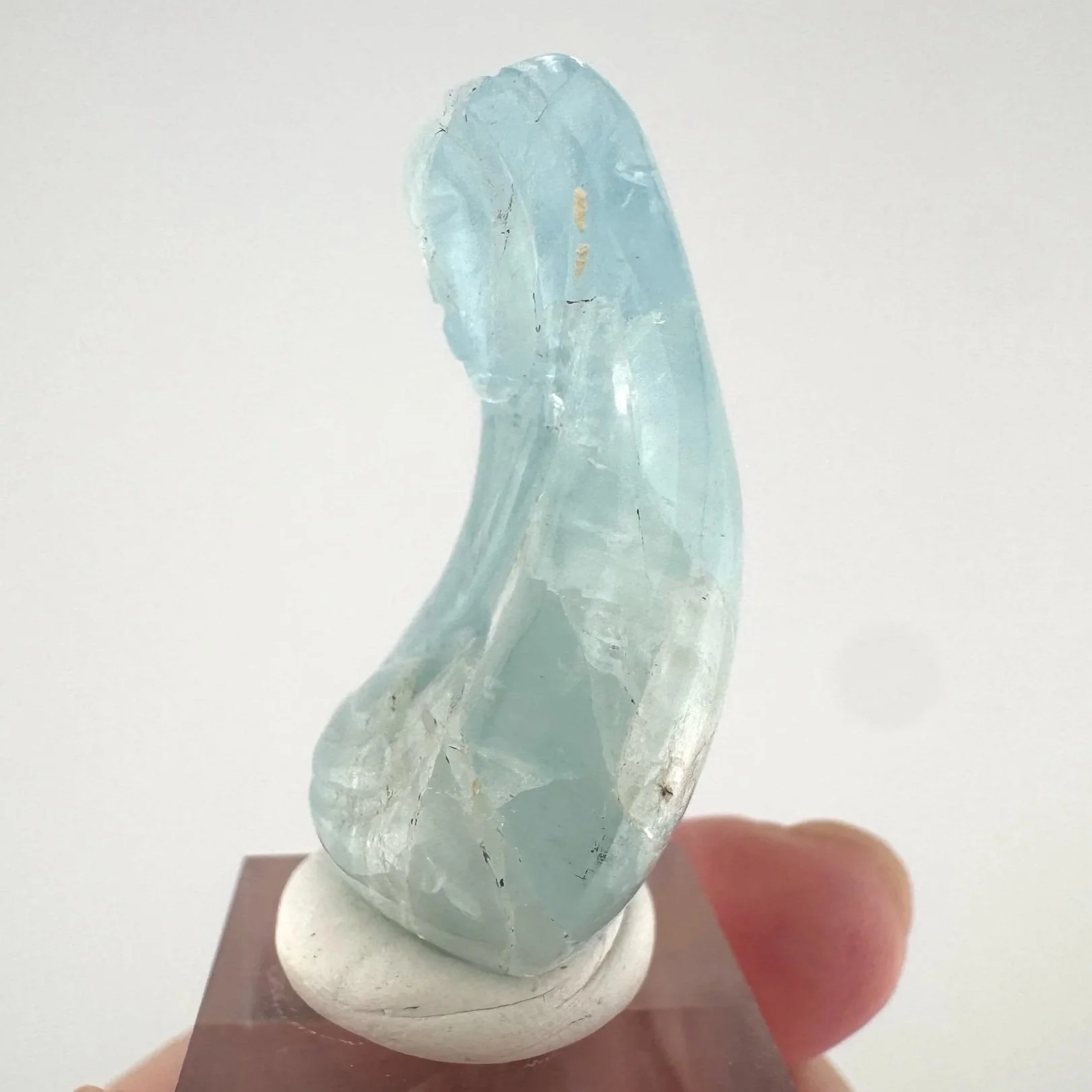 Leandro de Souza Aquamarine Mother Mary holding Baby Jesus Palm