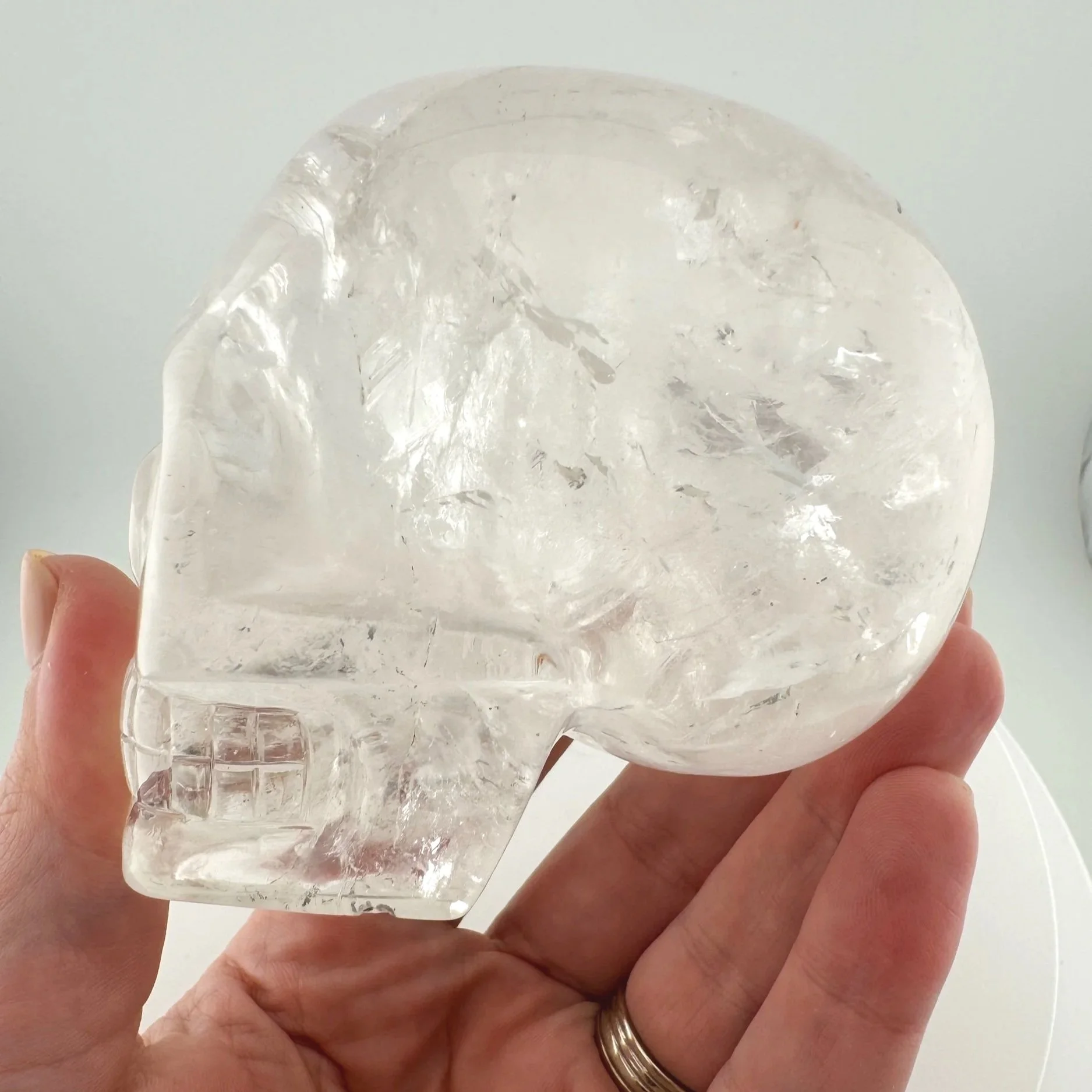 Leandro de Souza Red Rutile in Quartz Skull