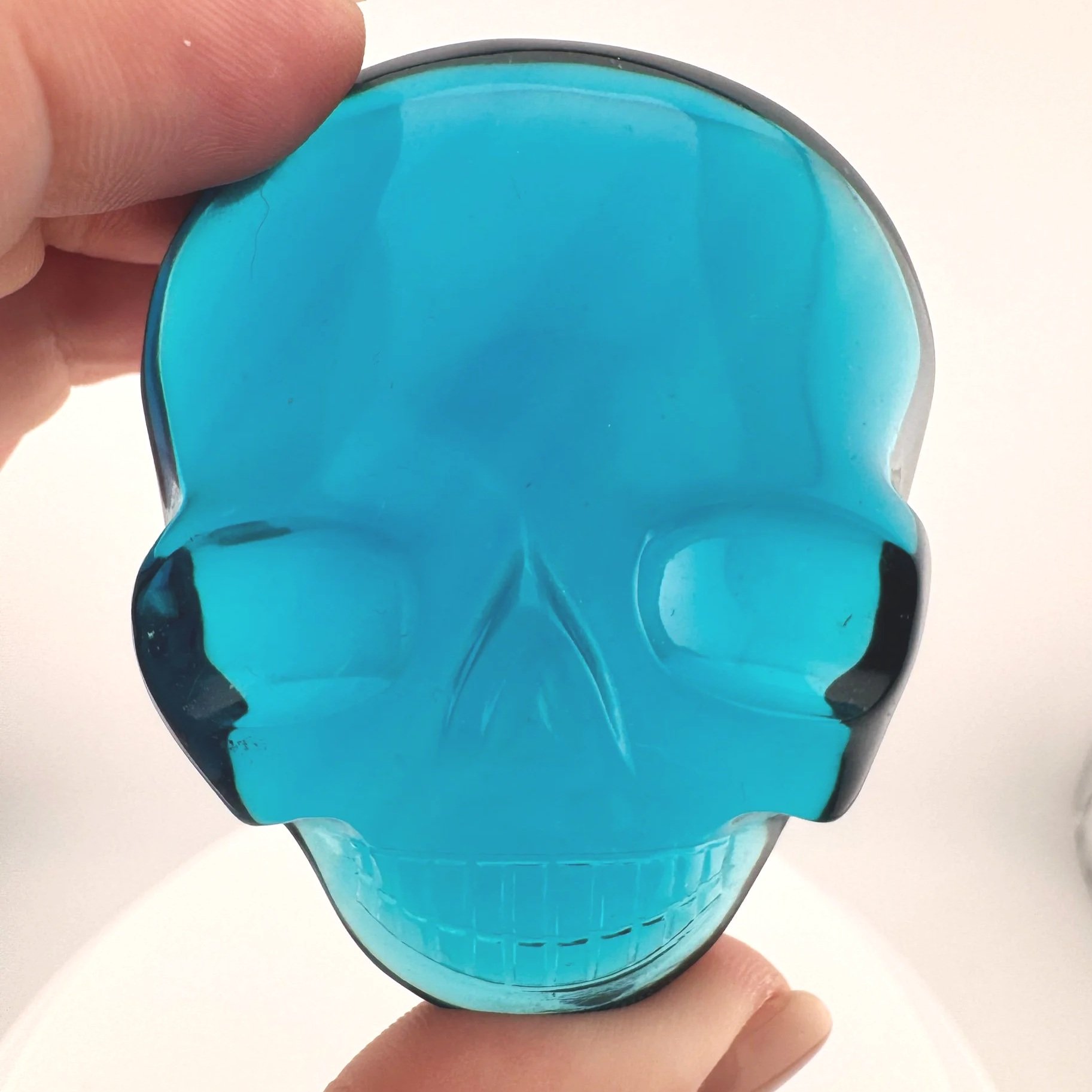 Leandro de Souza Blue Obsidian Magical Child Palm Skull