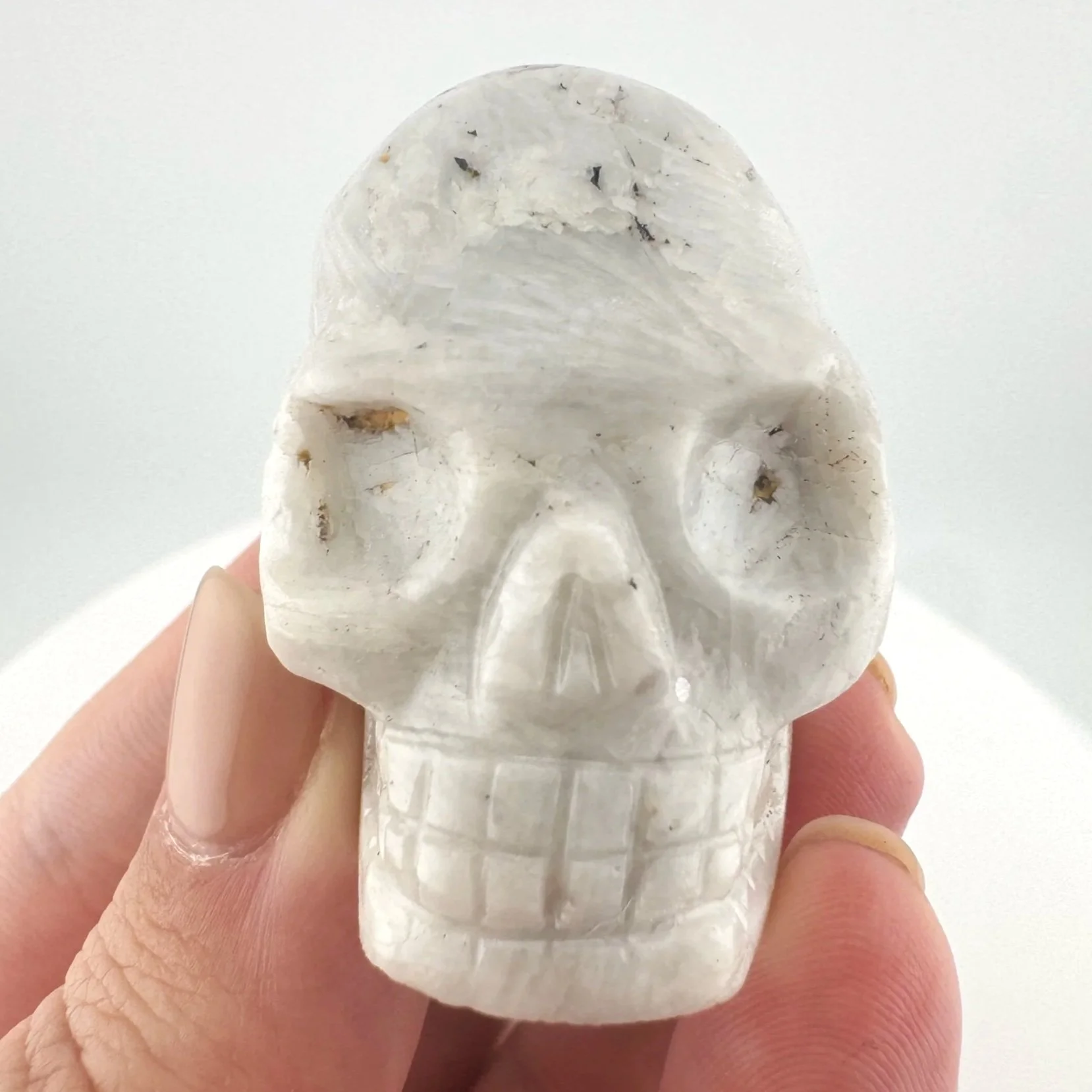 Leandro de Souza Pink and Blue Tourmaline in Feldspar Skull
