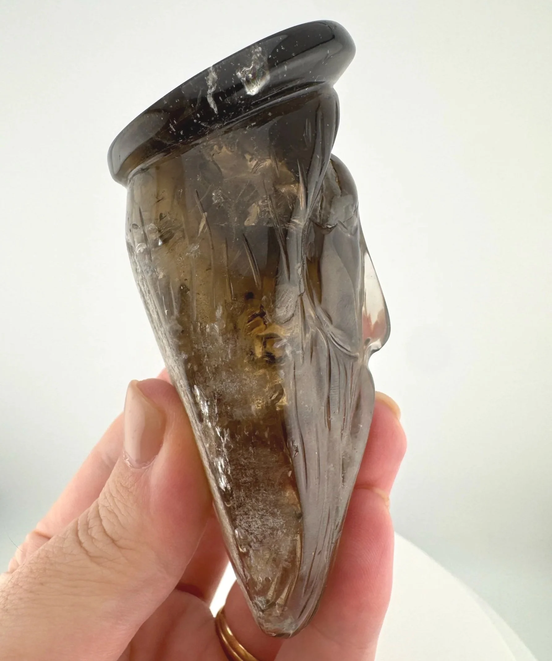 Leandro de Souza Smoky Citrine Jesus Carving