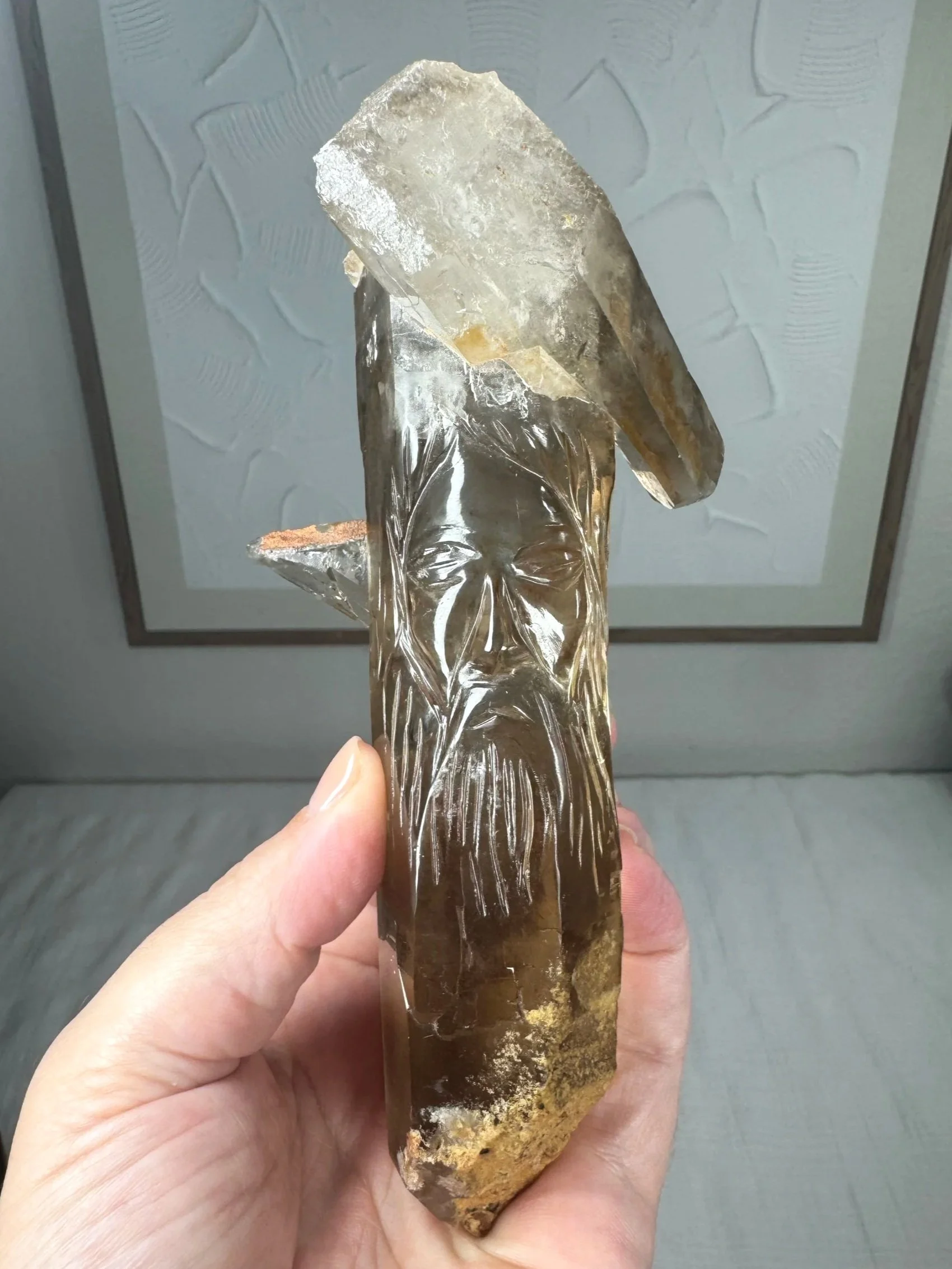 Leandro de Souza Cathedral Quartz Jesus Wand