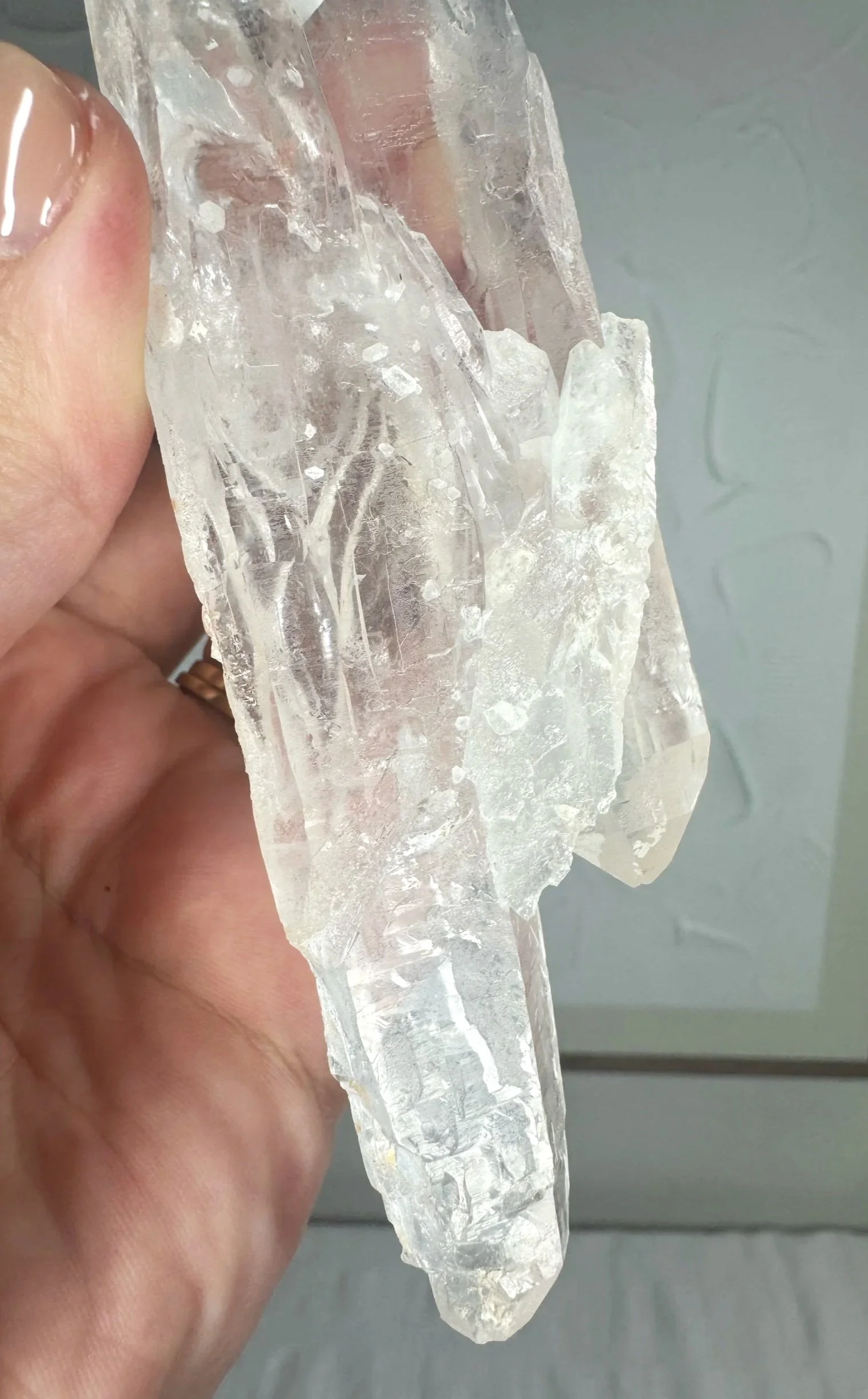 Leandro de Souza Cathedral Quartz Jesus and Mary Wand