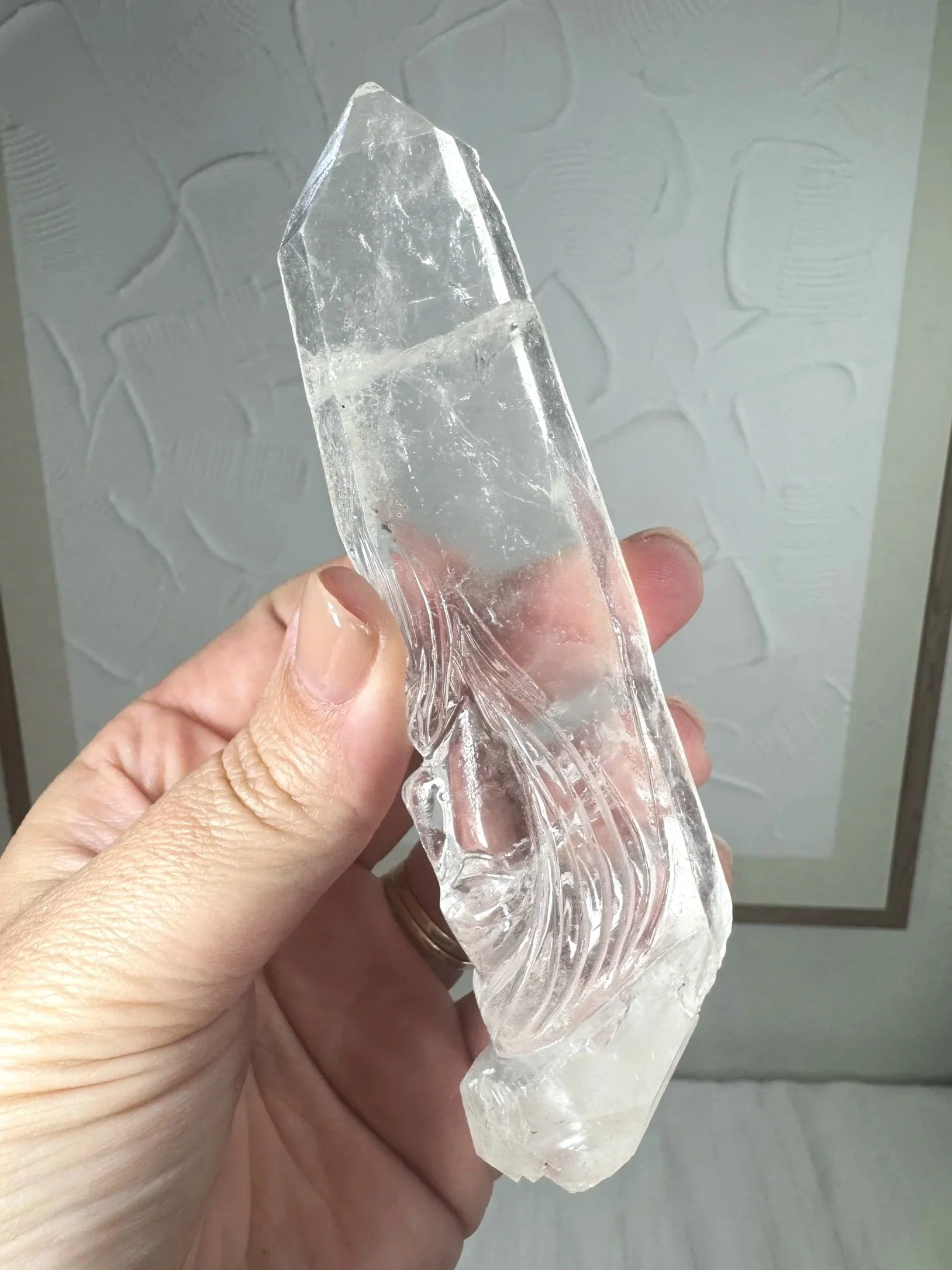 Leandro de Souza Cathedral Quartz Jesus Wand