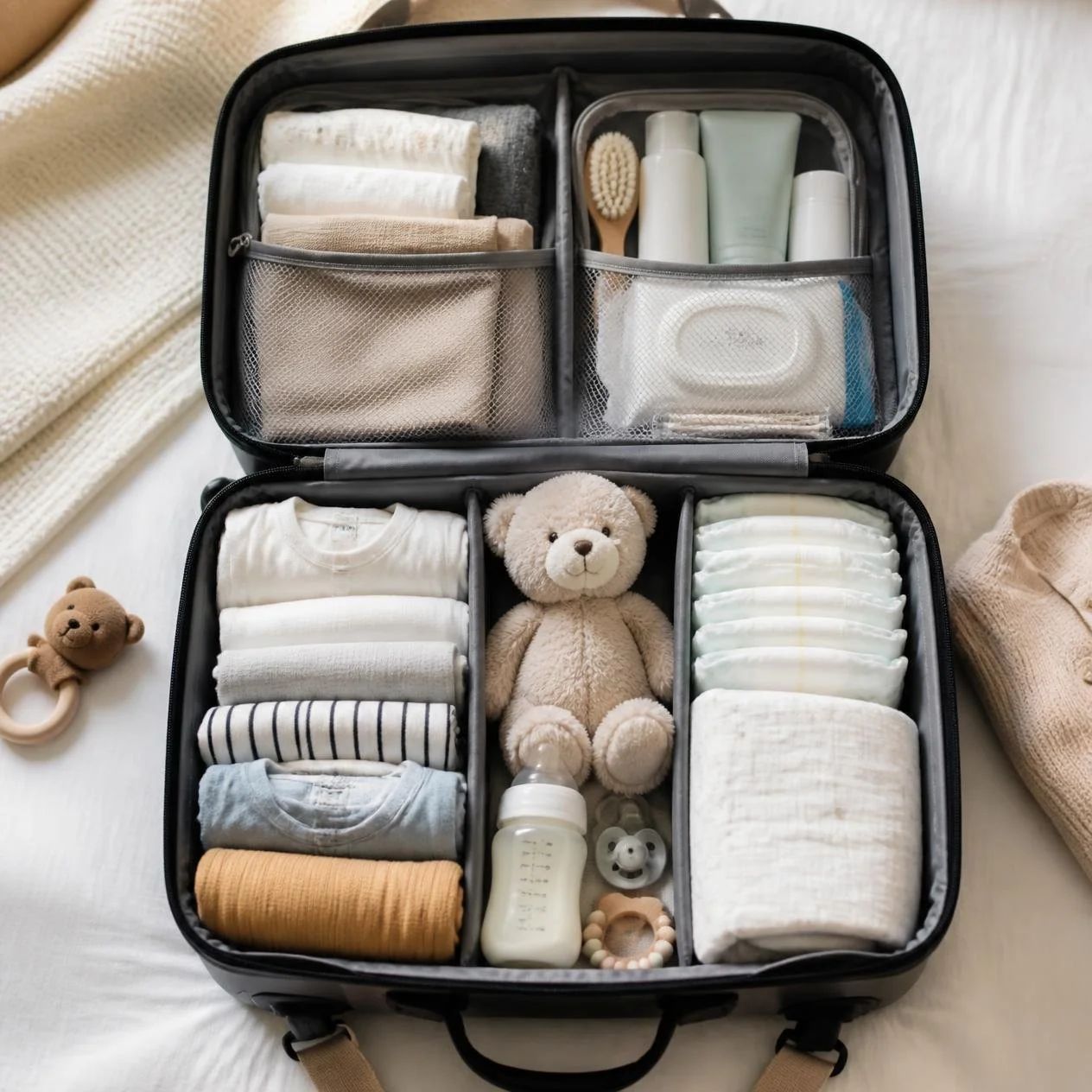 Que mettre dans sa valise quand on voyage avec un bébé ?