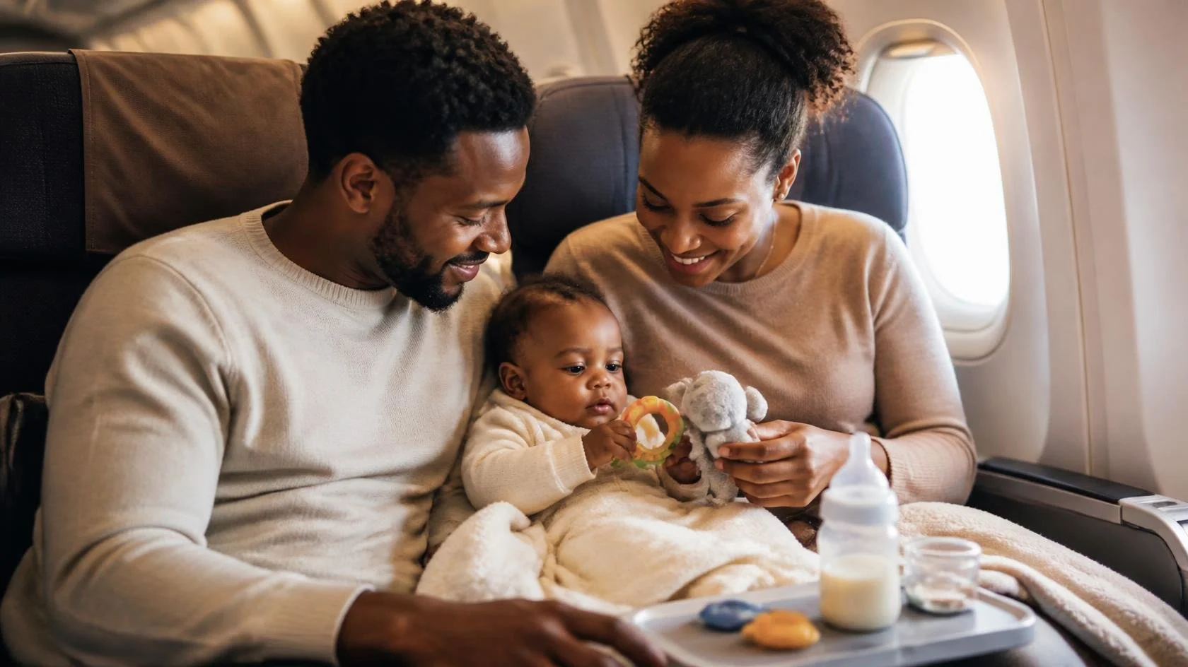 Activités dans l'avion avec un bébé : comment l'occuper sans stress ?